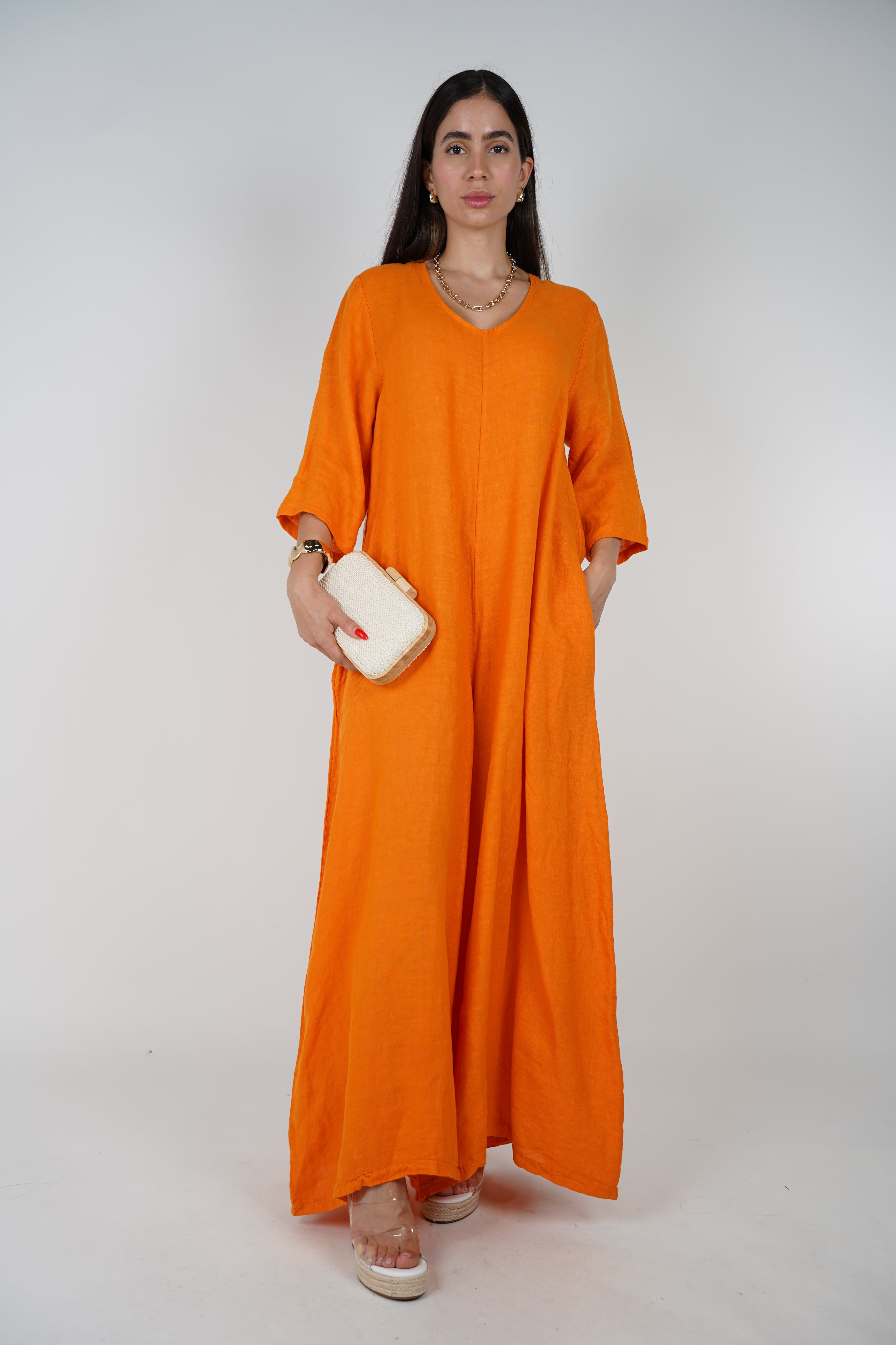 Alina Linen Jumpsuit – Effortless Style Meets All-Day Comfort