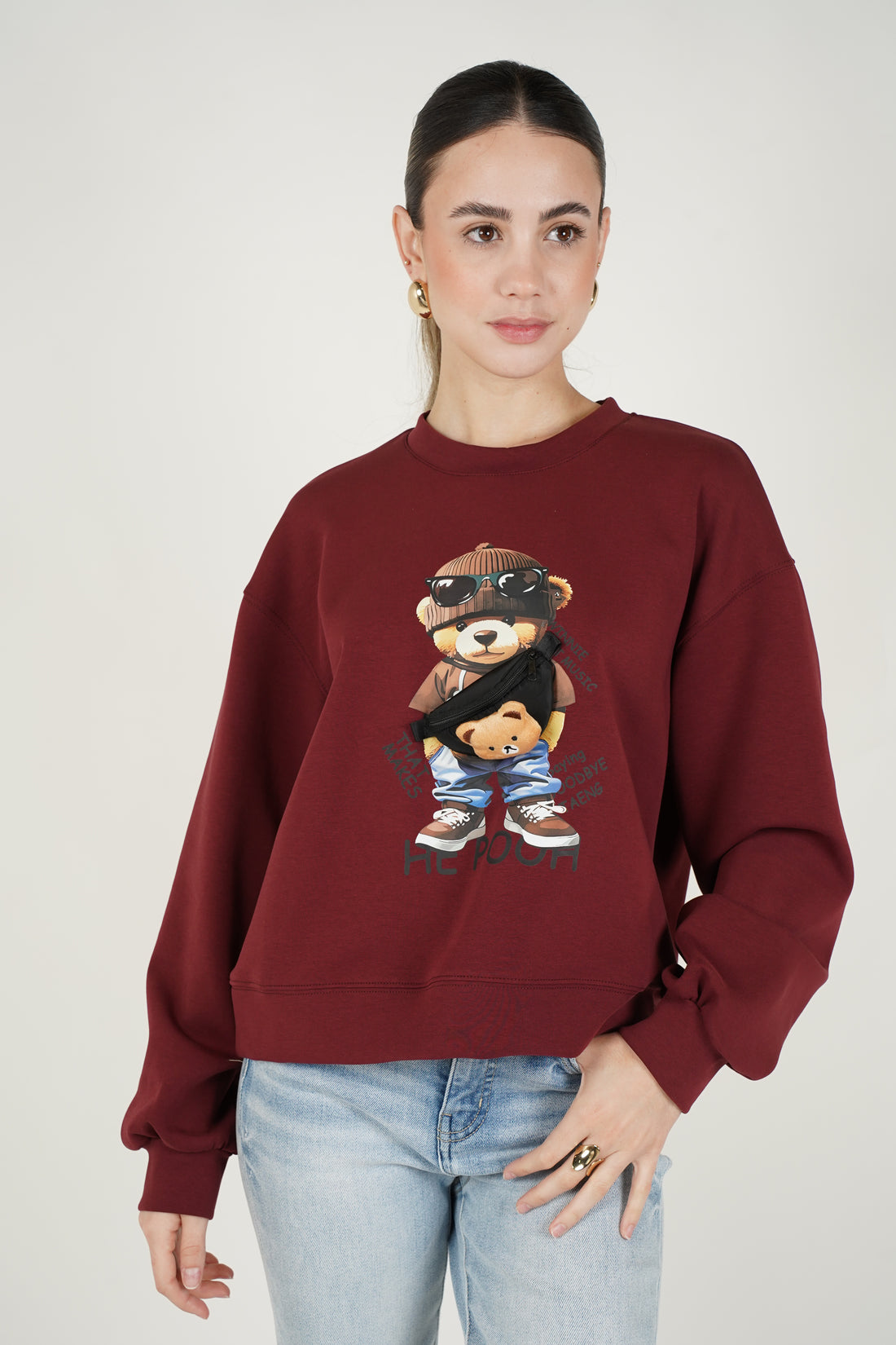 Teddlyn Double Bear Sweater – Playful Cozy Graphic Knit