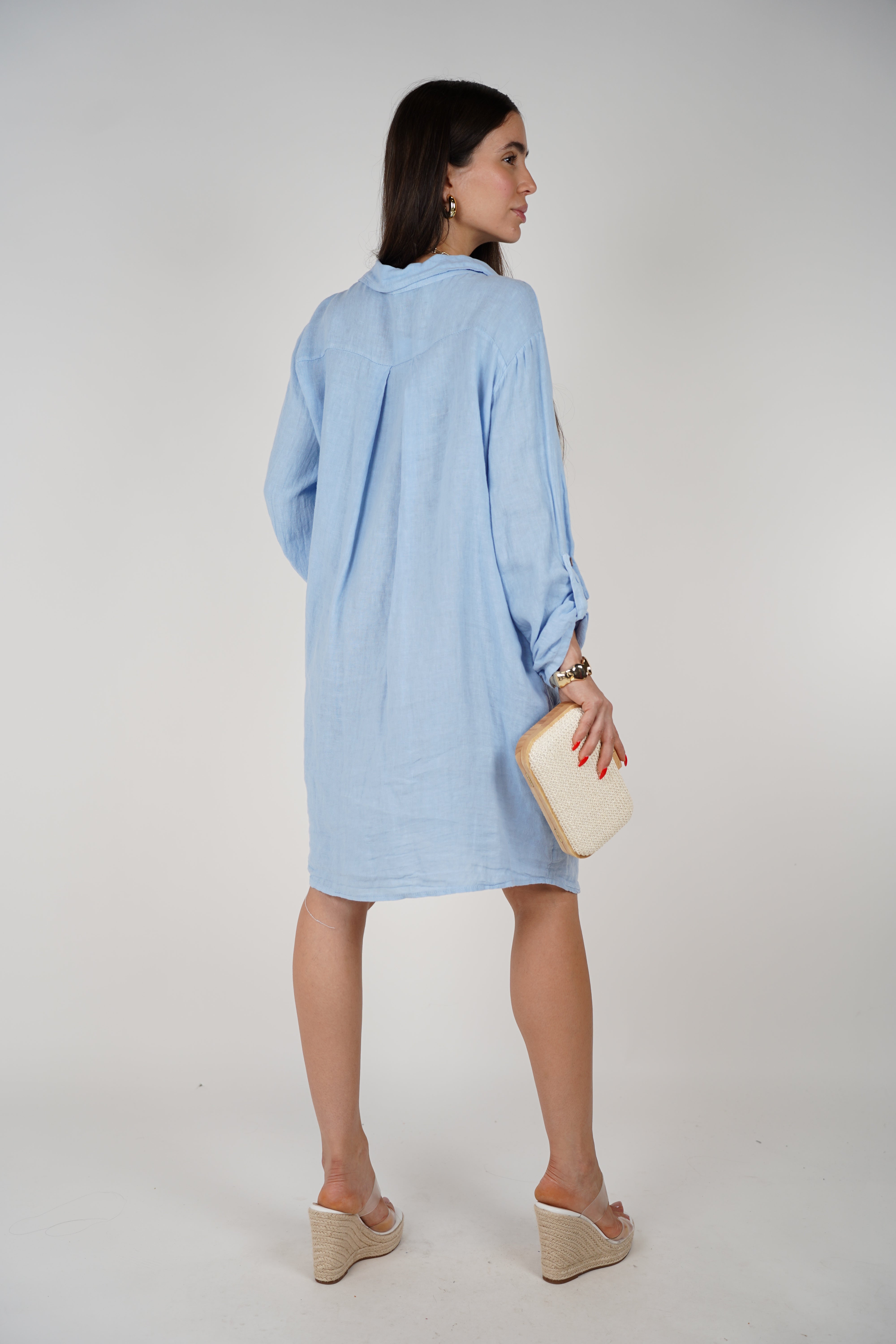 Loom Linen Shirt Dress – Lightweight Button-Down in One Size