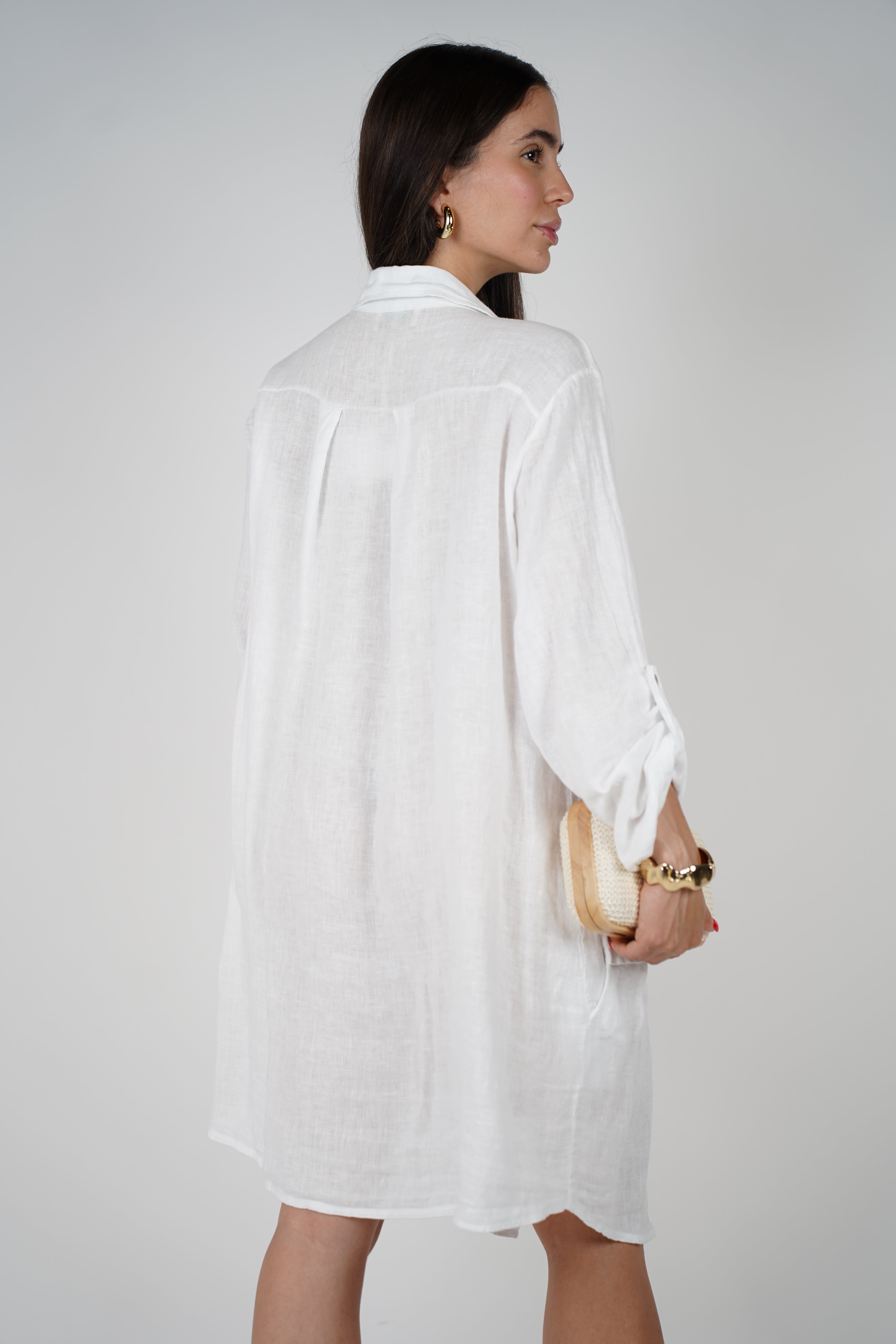 Loom Linen Shirt Dress – Lightweight Button-Down in One Size