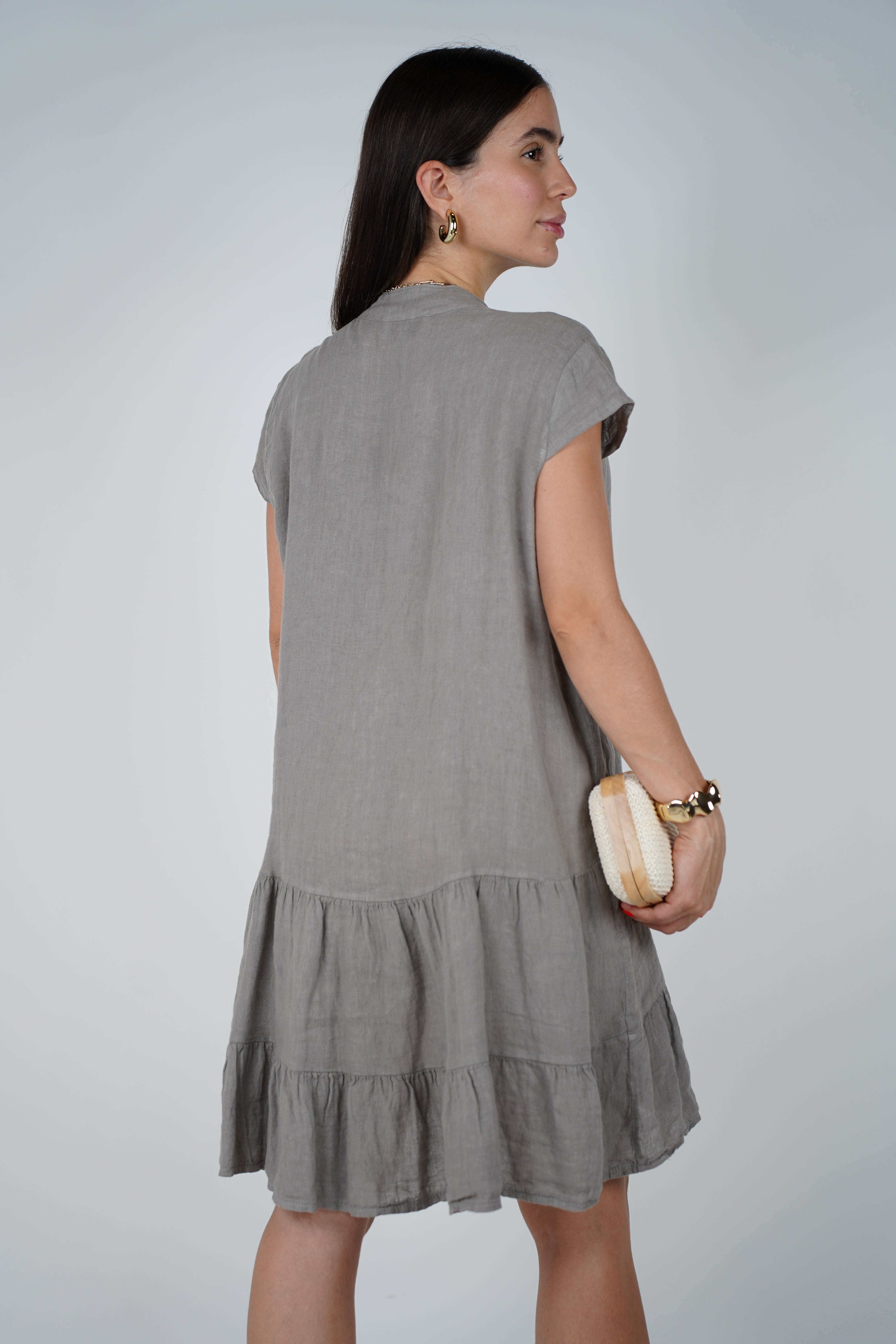 Rani Linen Dress – Effortless Tiered Style in Fresh Colors