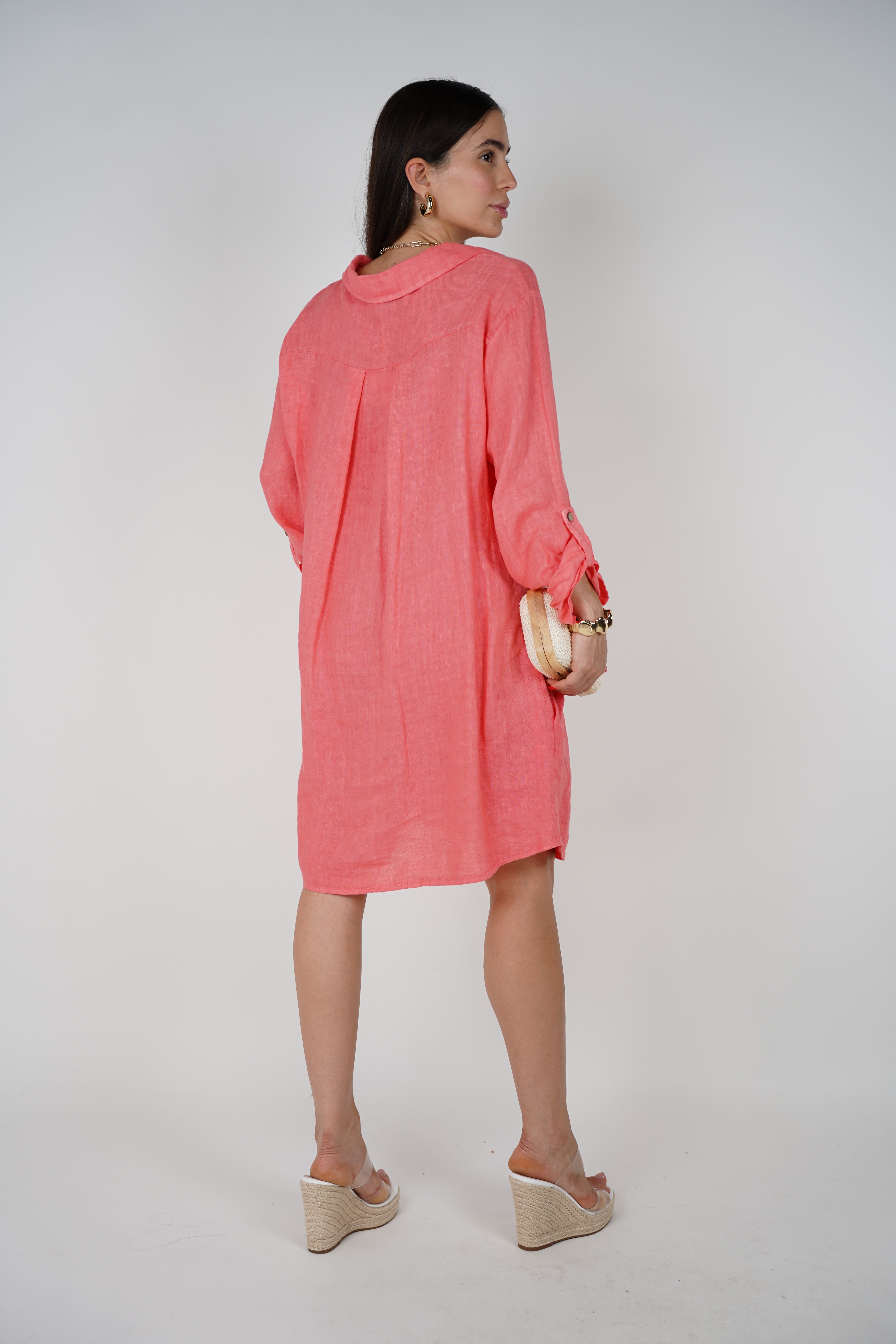 Loom Linen Shirt Dress – Lightweight Button-Down in One Size