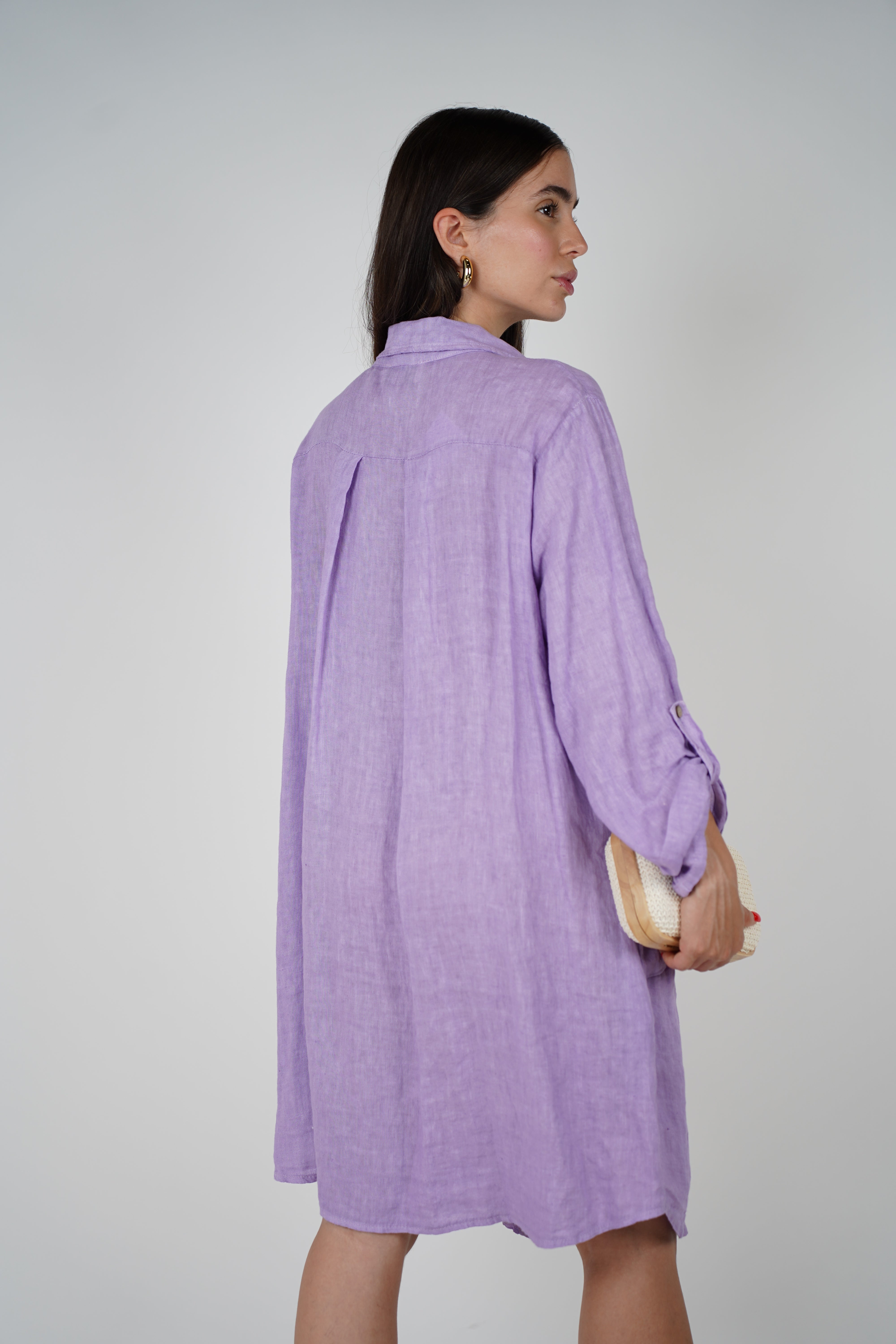 Loom Linen Shirt Dress – Lightweight Button-Down in One Size