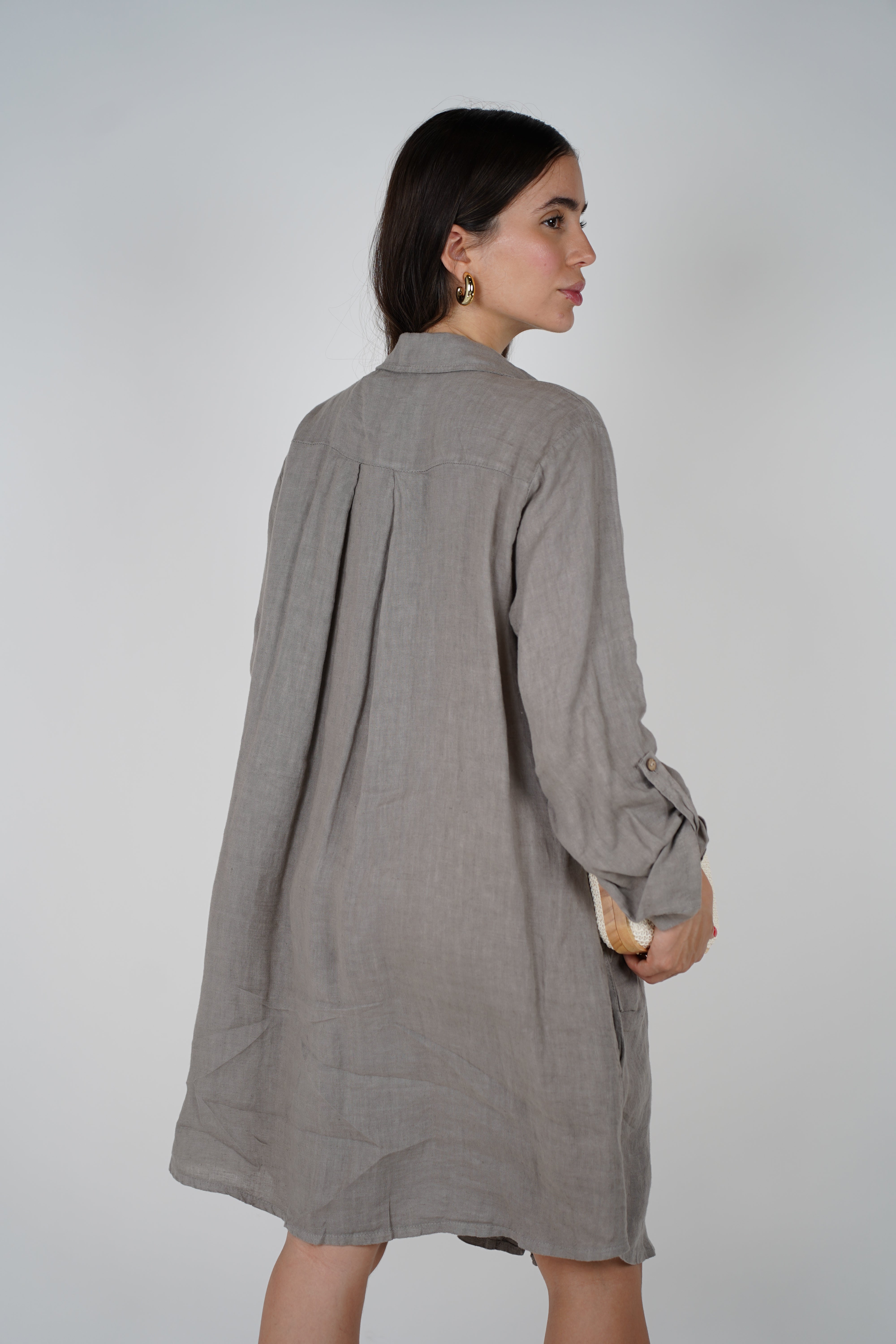 Loom Linen Shirt Dress – Lightweight Button-Down in One Size