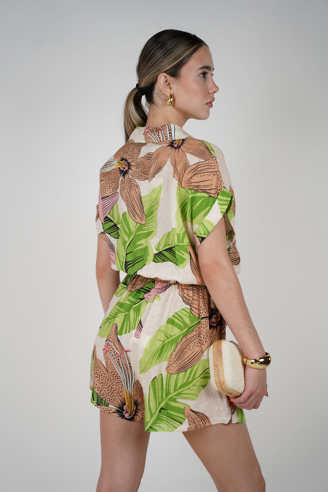 Sole Tropical Romper – Vibrant Comfort for Sunny Days