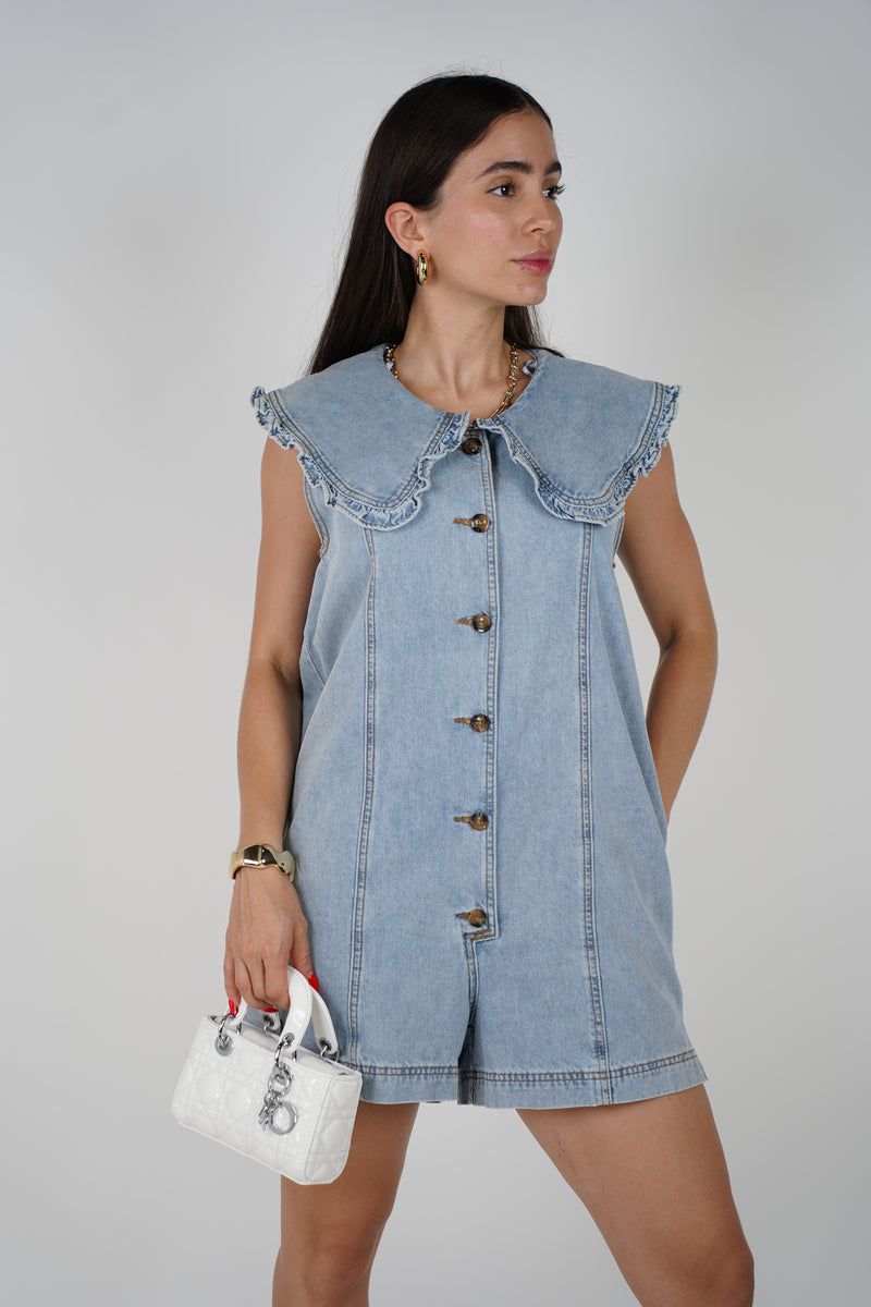 Giselle Denim Romper – Sweet, Casual, and Effortlessly Cool