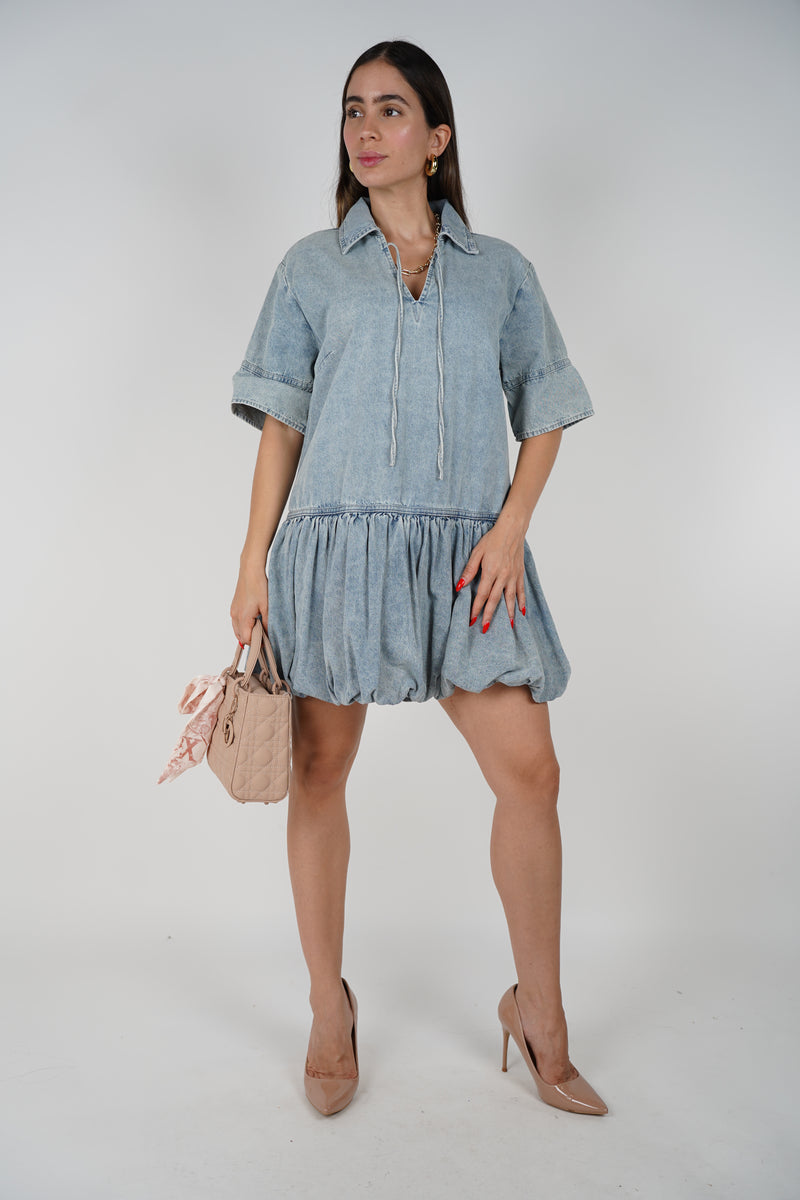 Yuliana Denim Dress – Playful, Relaxed, and On-Trend