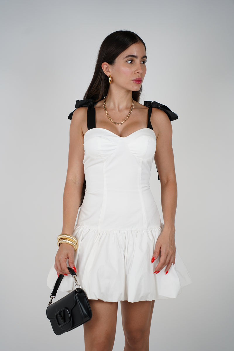Rayae Balloon Mini Dress – Sweet, Sculpted & Statement-Making