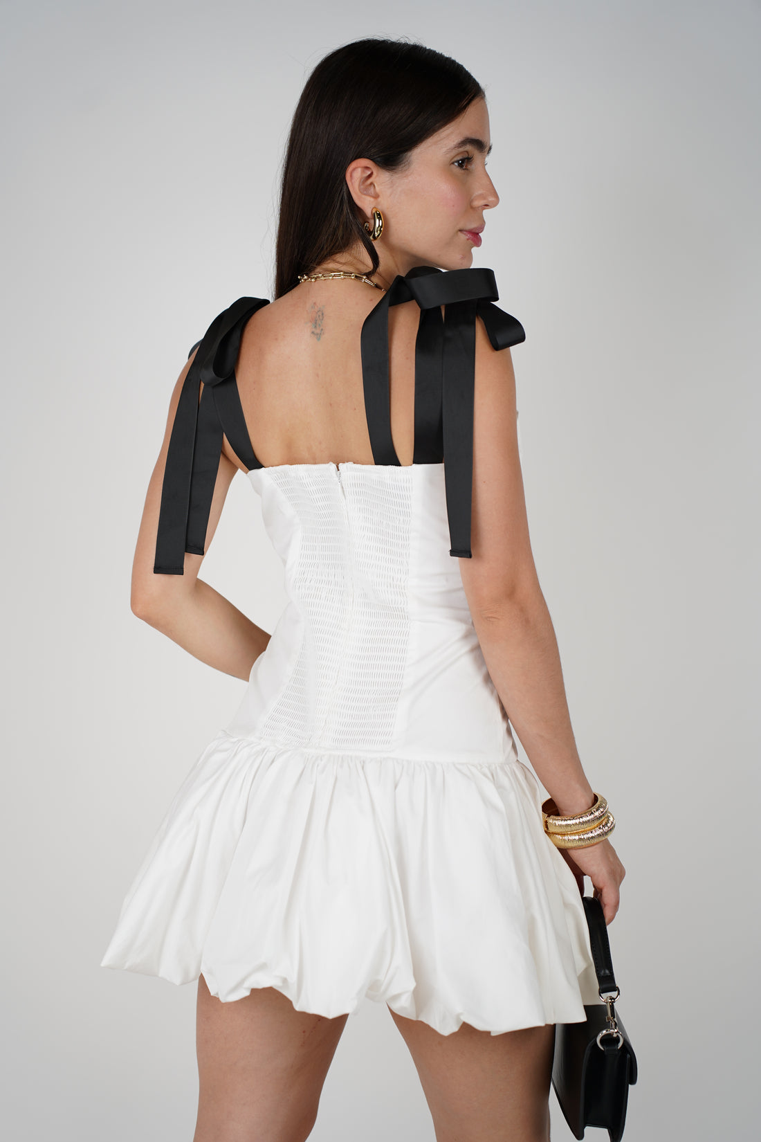 Rayae Balloon Mini Dress – Sweet, Sculpted & Statement-Making