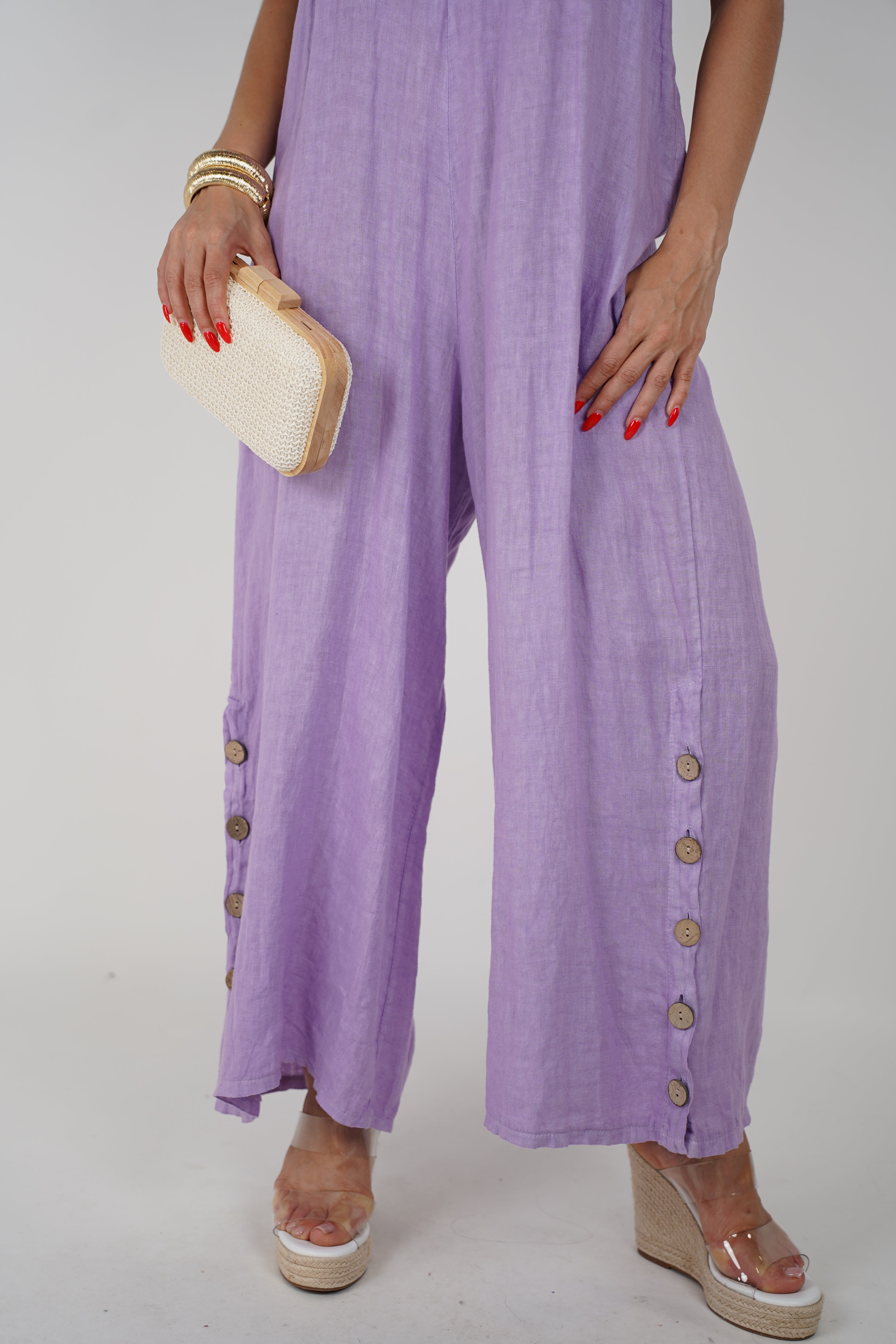 Soleil Linen Jumpsuit – Lightweight Wide-Leg One-Piece