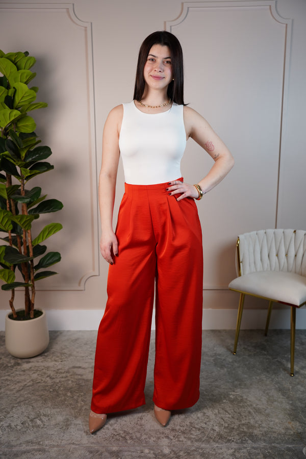 Shofie High-Waisted Wide-Leg Trousers – Statement Style with Tailored Elegance - Carema Boutique