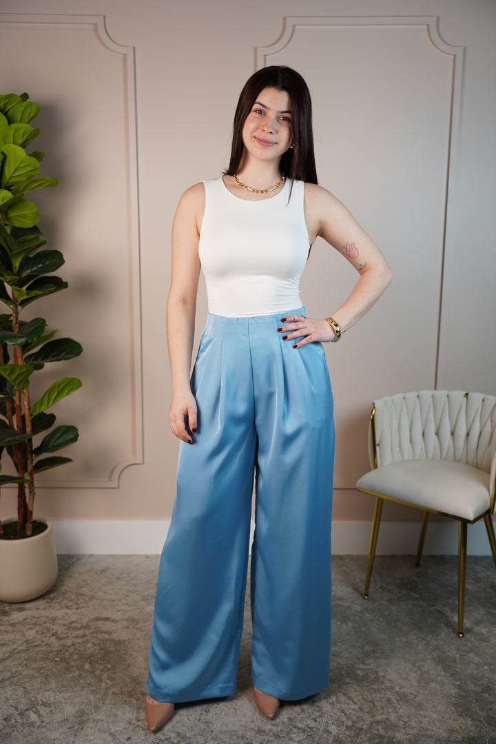 Shofie High-Waisted Wide-Leg Trousers – Statement Style with Tailored Elegance - Carema Boutique