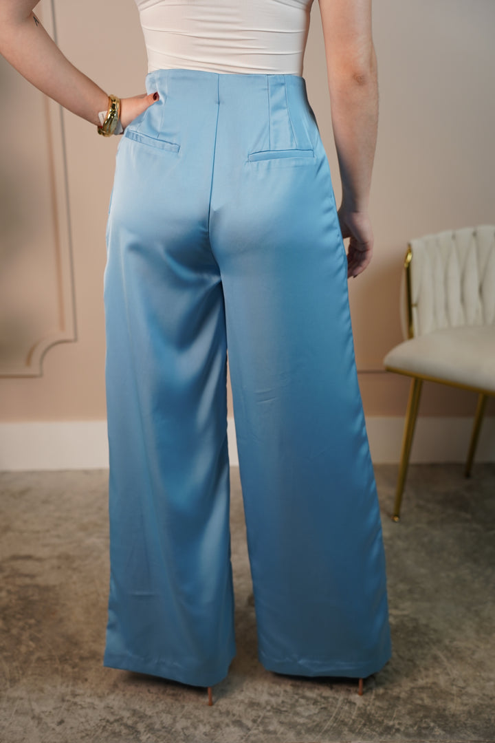 Shofie High-Waisted Wide-Leg Trousers – Statement Style with Tailored Elegance - Carema Boutique