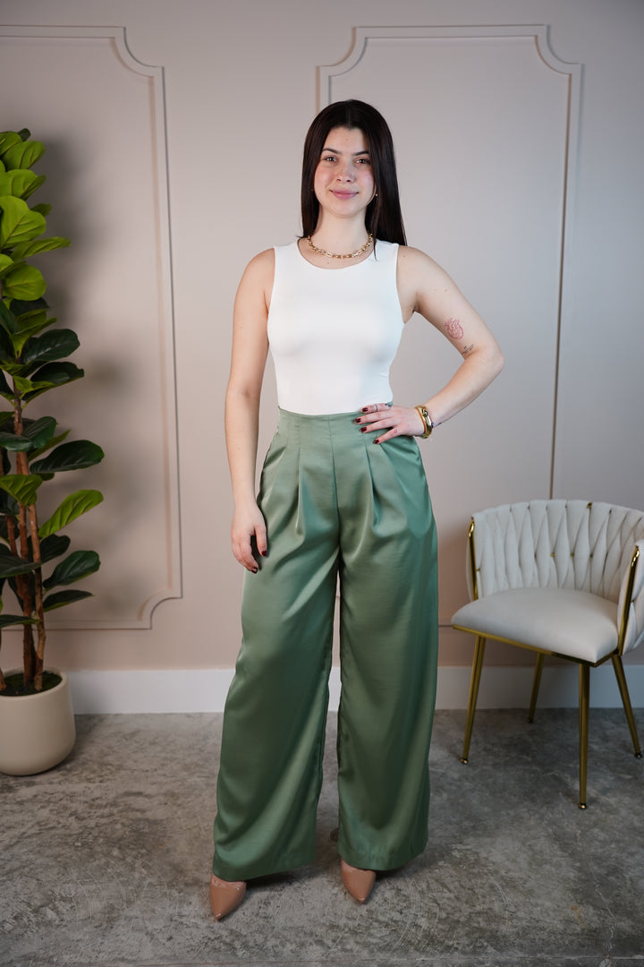 Shofie High-Waisted Wide-Leg Trousers – Statement Style with Tailored Elegance - Carema Boutique
