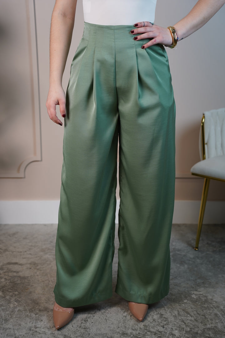 Shofie High-Waisted Wide-Leg Trousers – Statement Style with Tailored Elegance - Carema Boutique