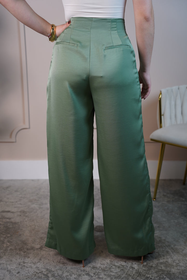 Shofie High-Waisted Wide-Leg Trousers – Statement Style with Tailored Elegance - Carema Boutique