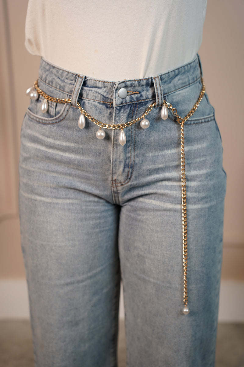 Chain Pearls Belt