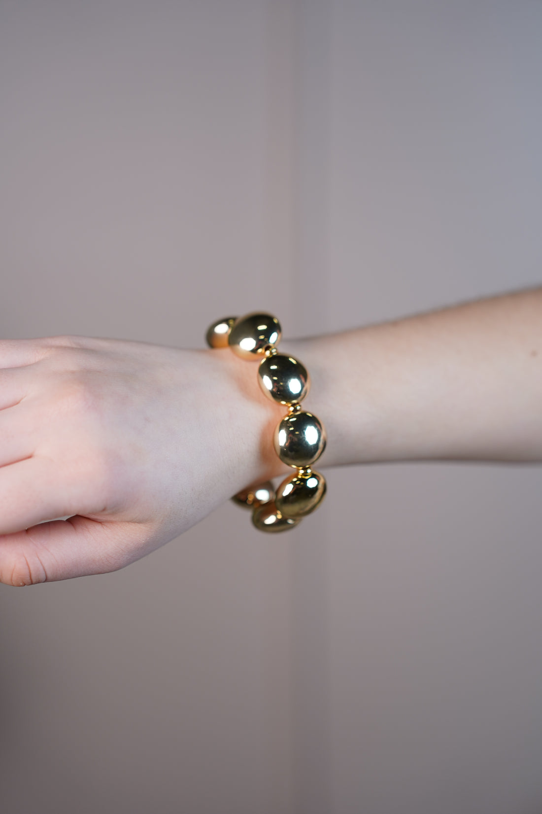 Chunky Pebble Bracelet – Bold, Sculptural Shine for Your Wrist - Carema Boutique