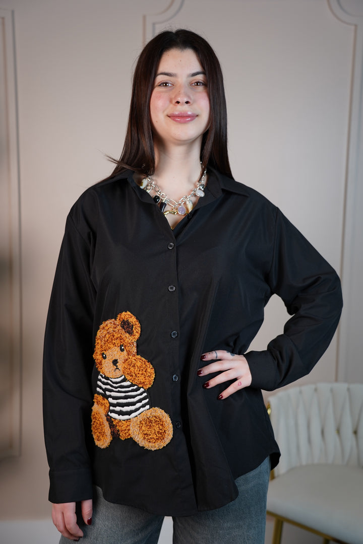 Exclusive Bear Button Down -  Playful Twist on a Classic Shirt - Carema Boutique