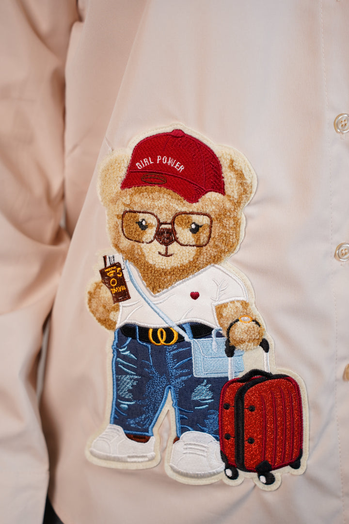 Exclusive Bear Button Down -  Playful Twist on a Classic Shirt - Carema Boutique