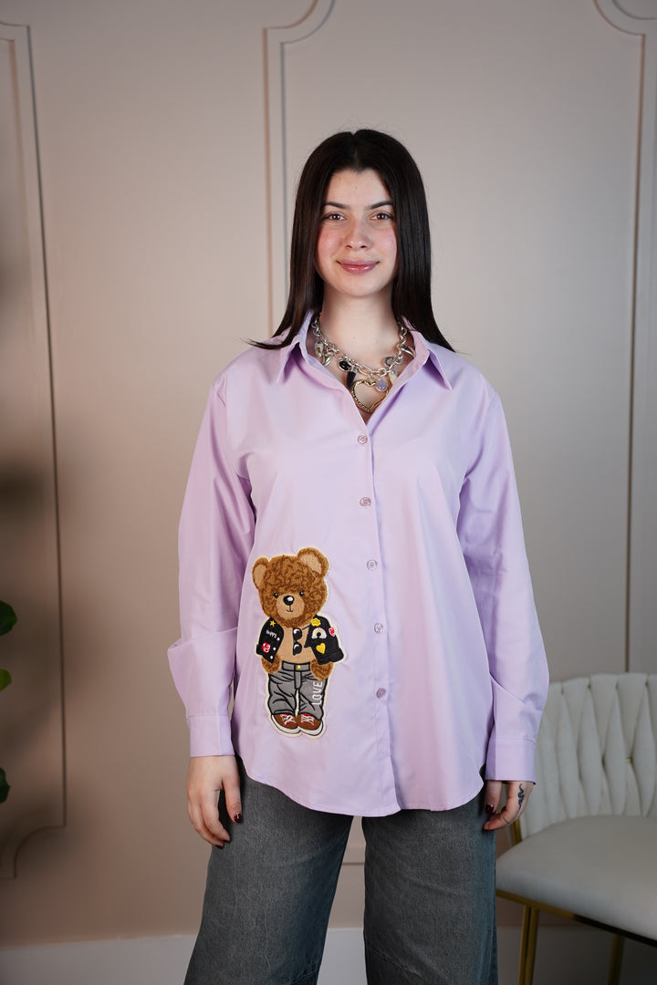 Exclusive Bear Button Down -  Playful Twist on a Classic Shirt - Carema Boutique