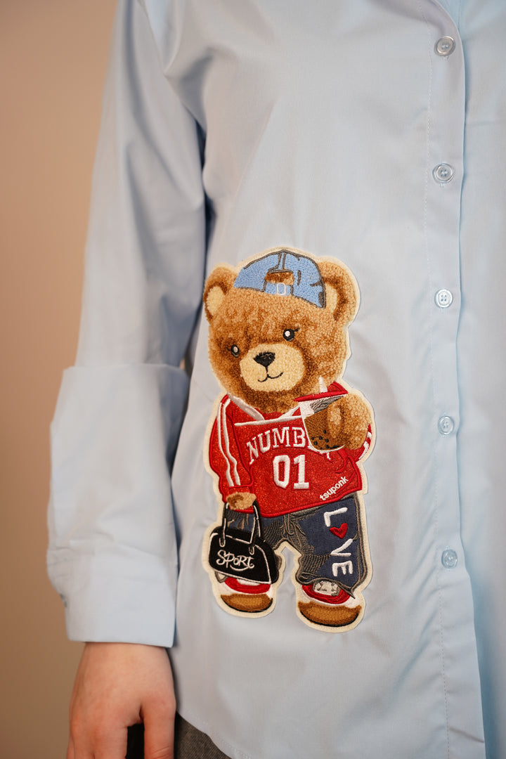Exclusive Bear Button Down -  Playful Twist on a Classic Shirt - Carema Boutique