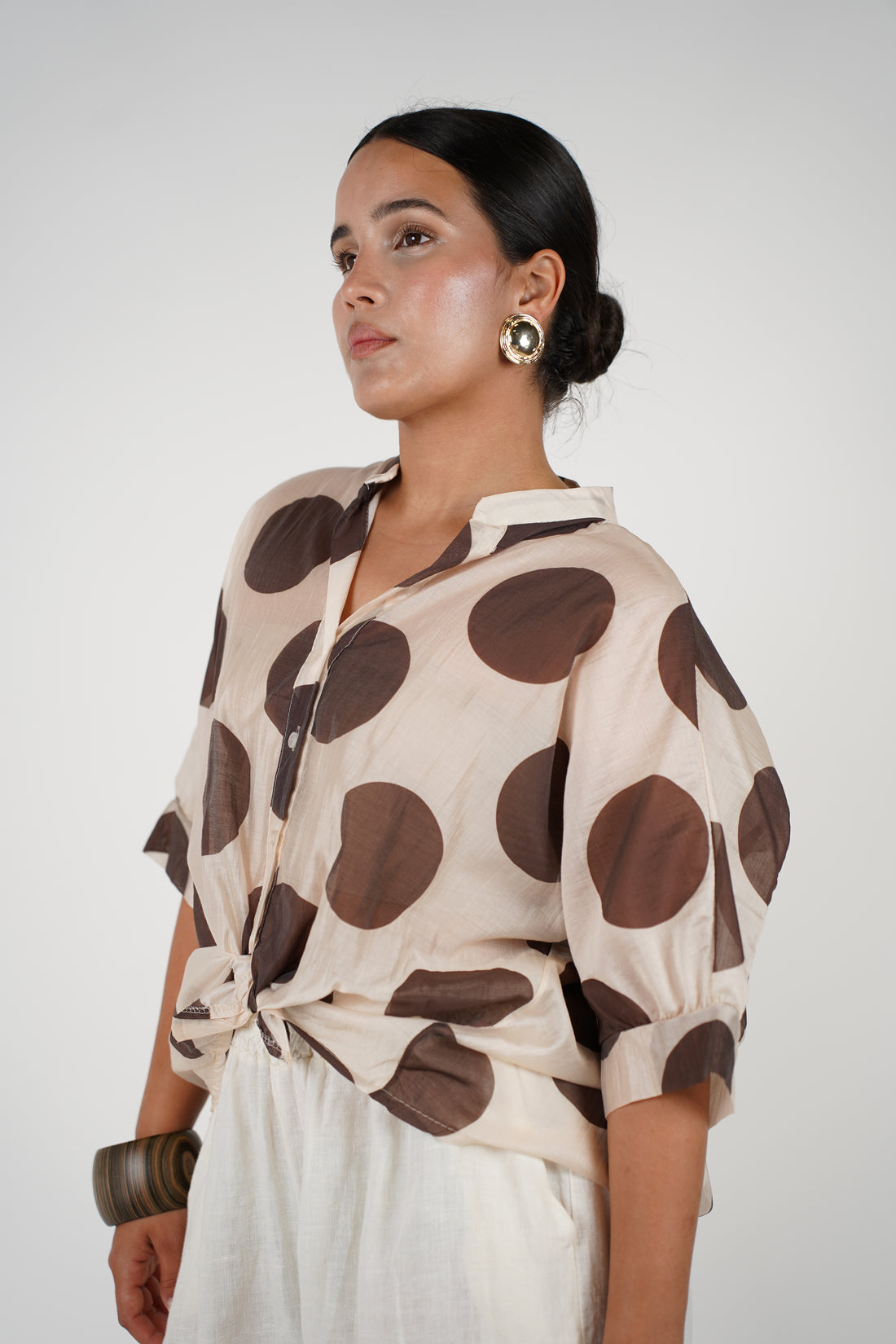 Zaline Polka Dot Blouse – Playful Charm in a Breezy Silhouette