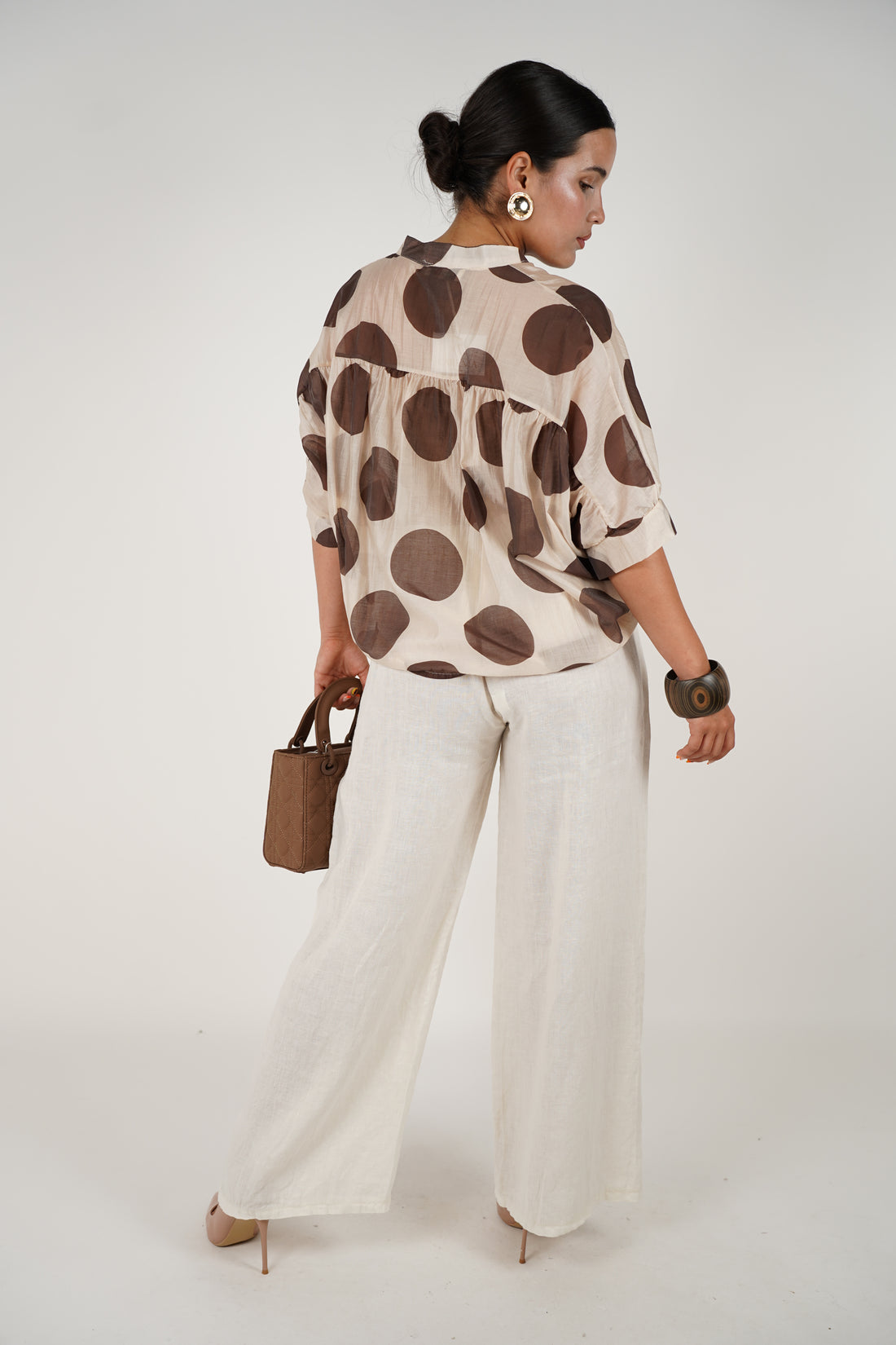 Zaline Polka Dot Blouse – Playful Charm in a Breezy Silhouette