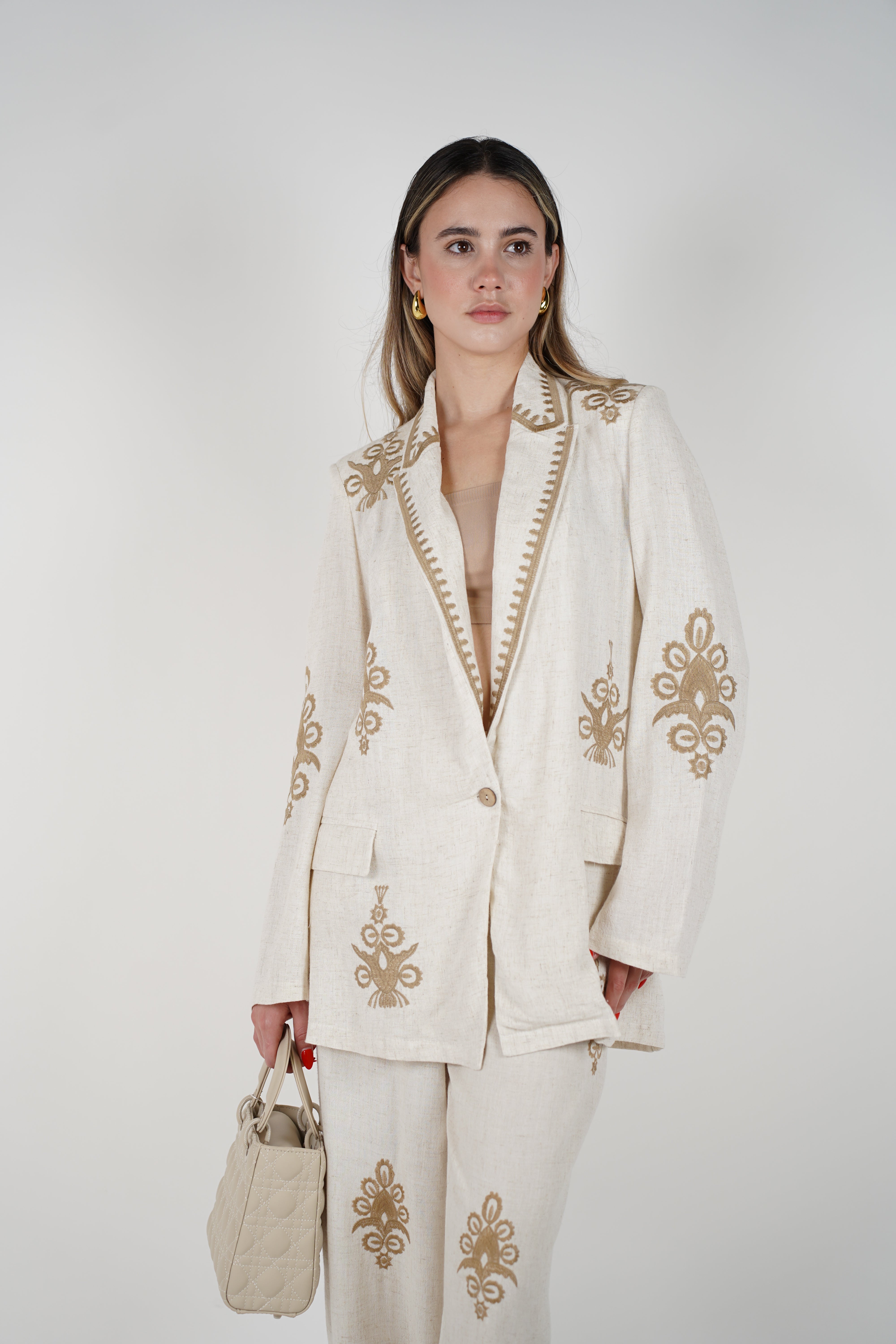 Raizza Embroidered Pants Set – Sophisticated Charm with Artisanal Detail