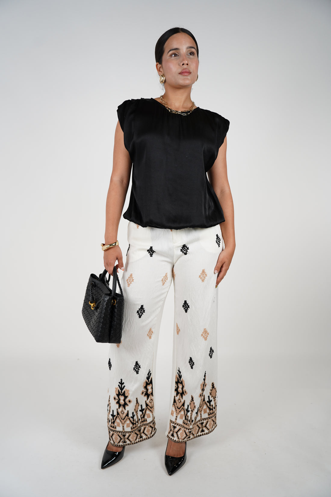 Ana Embroidered Wide Leg Pants – Boho Statement Bottoms