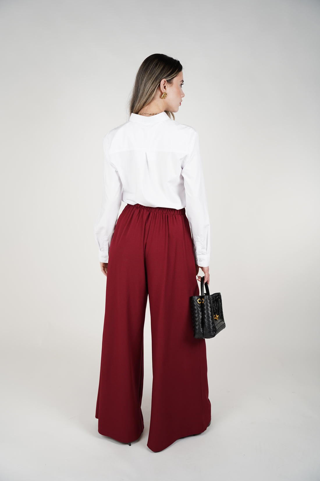 Luven Wide Leg Pants – Sophisticated Burgundy Trousers