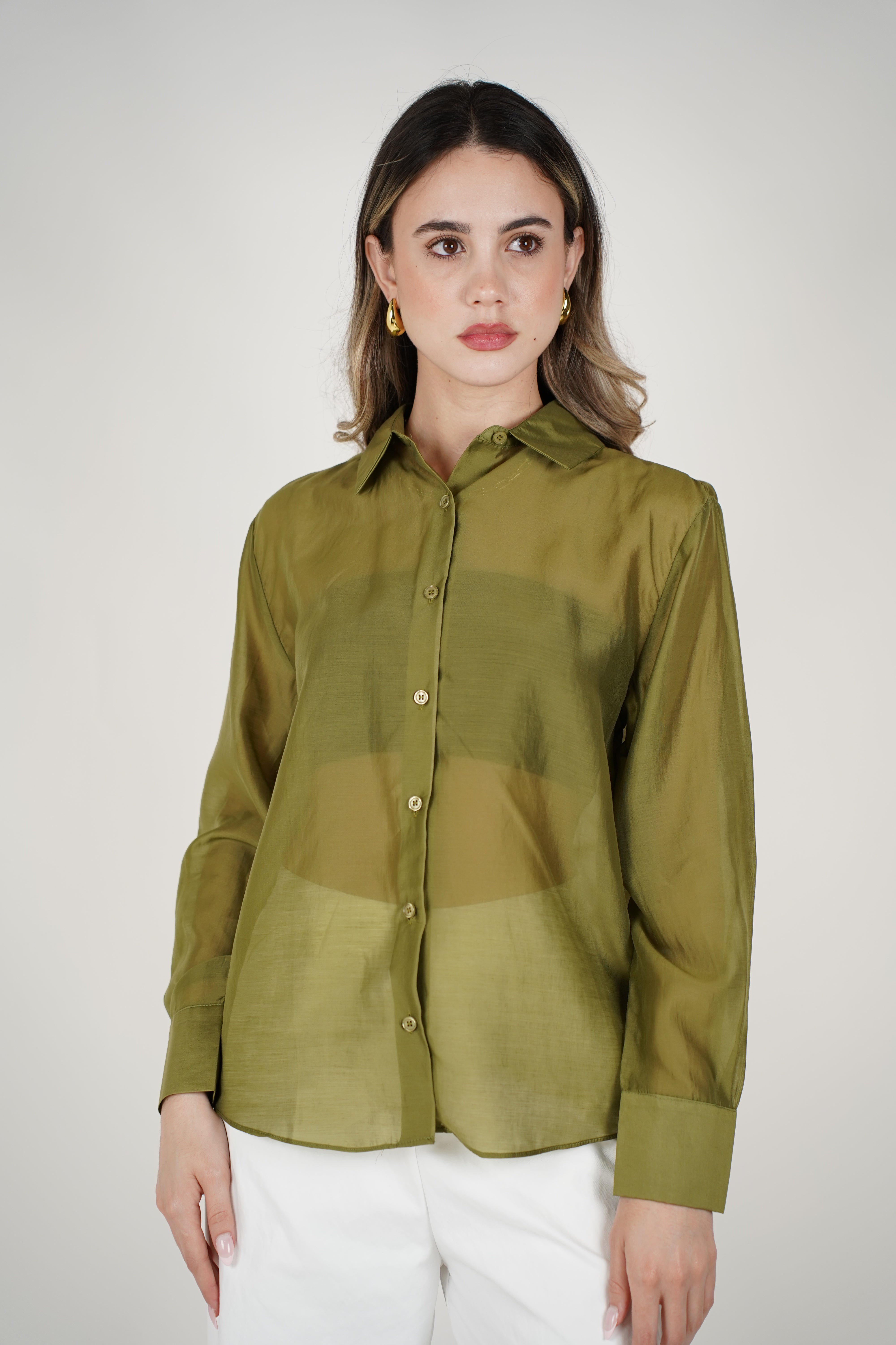 Davi Oversized Button Down – Sheer Drama