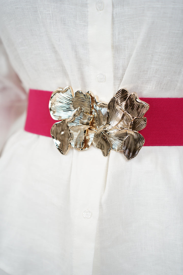 Floria Bloom Buckle Belt – Bold Color, Feminine Statement