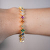 Zaria Rainbow Clover Link Bracelet
