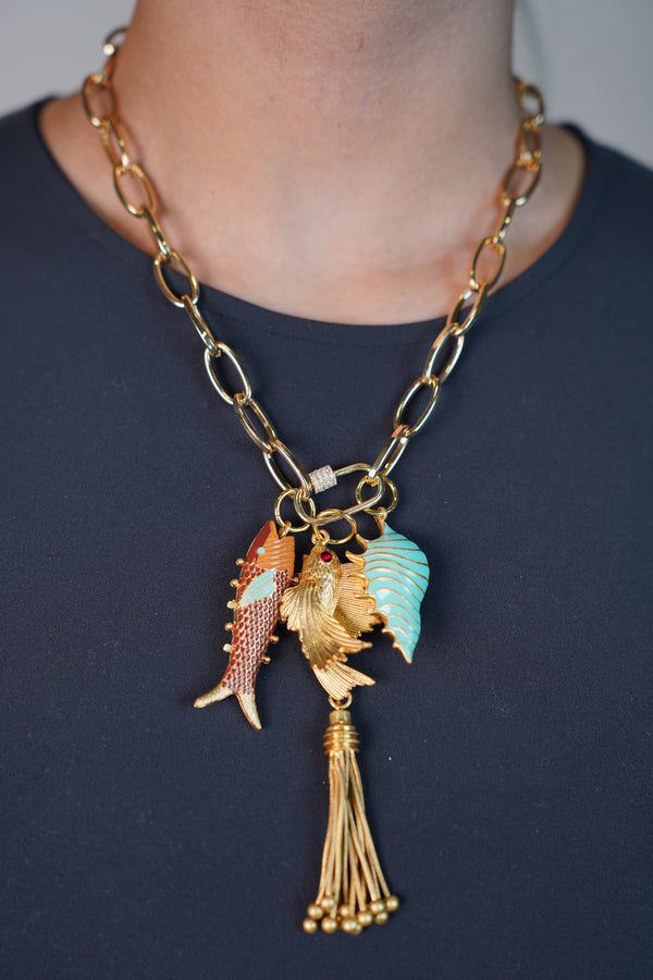 Oceana Necklace – Gold Chain with Ocean-Inspired Charms