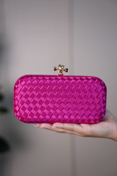 Chanty Clutch – Satin Woven Box Bag in 6 Colors