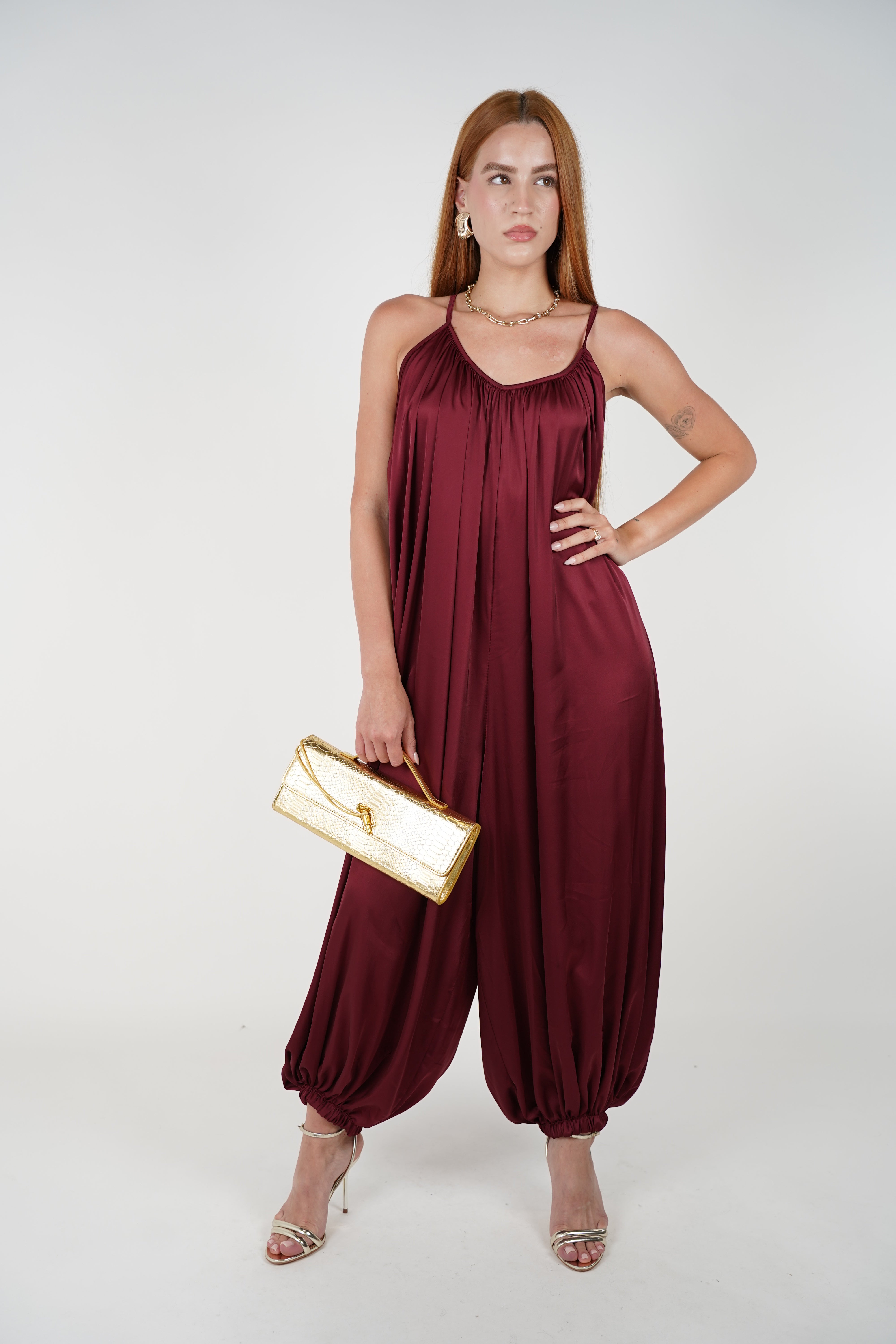 Yomi Aladin Satin Jumpsuit – Relaxed Glamour in Every Step