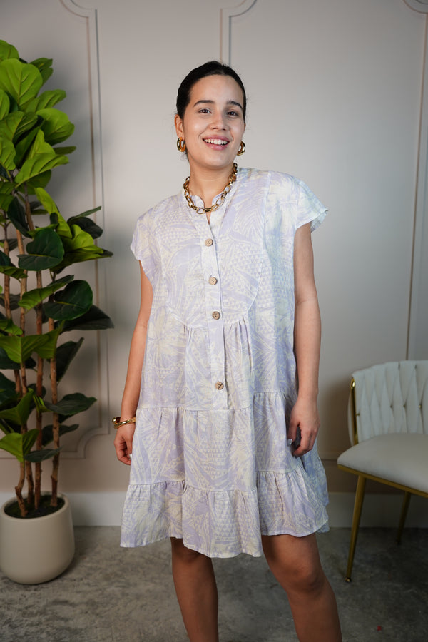 Rani Stamped Linen Dress – Breezy Elegance for Everyday Charm