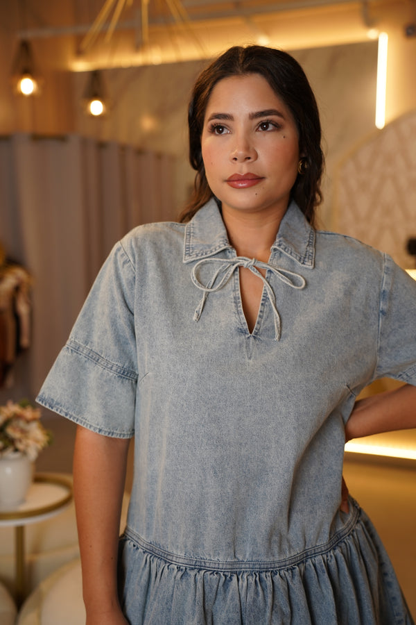 Yuliana Denim Dress – Playful, Relaxed, and On-Trend
