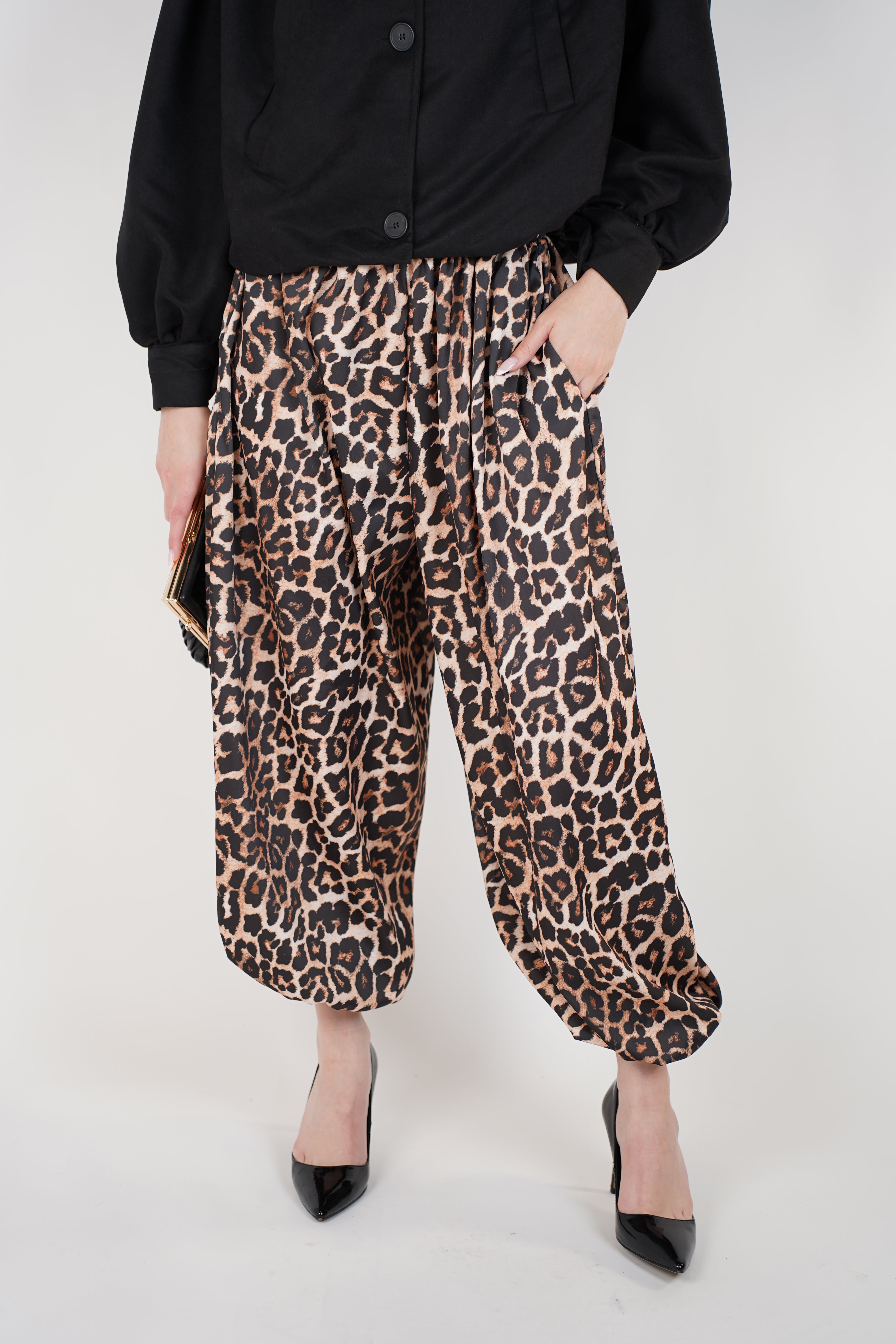 Hynel Wild Leopard Aladin Joggers – Bold, Fierce, and Effortlessly Luxe