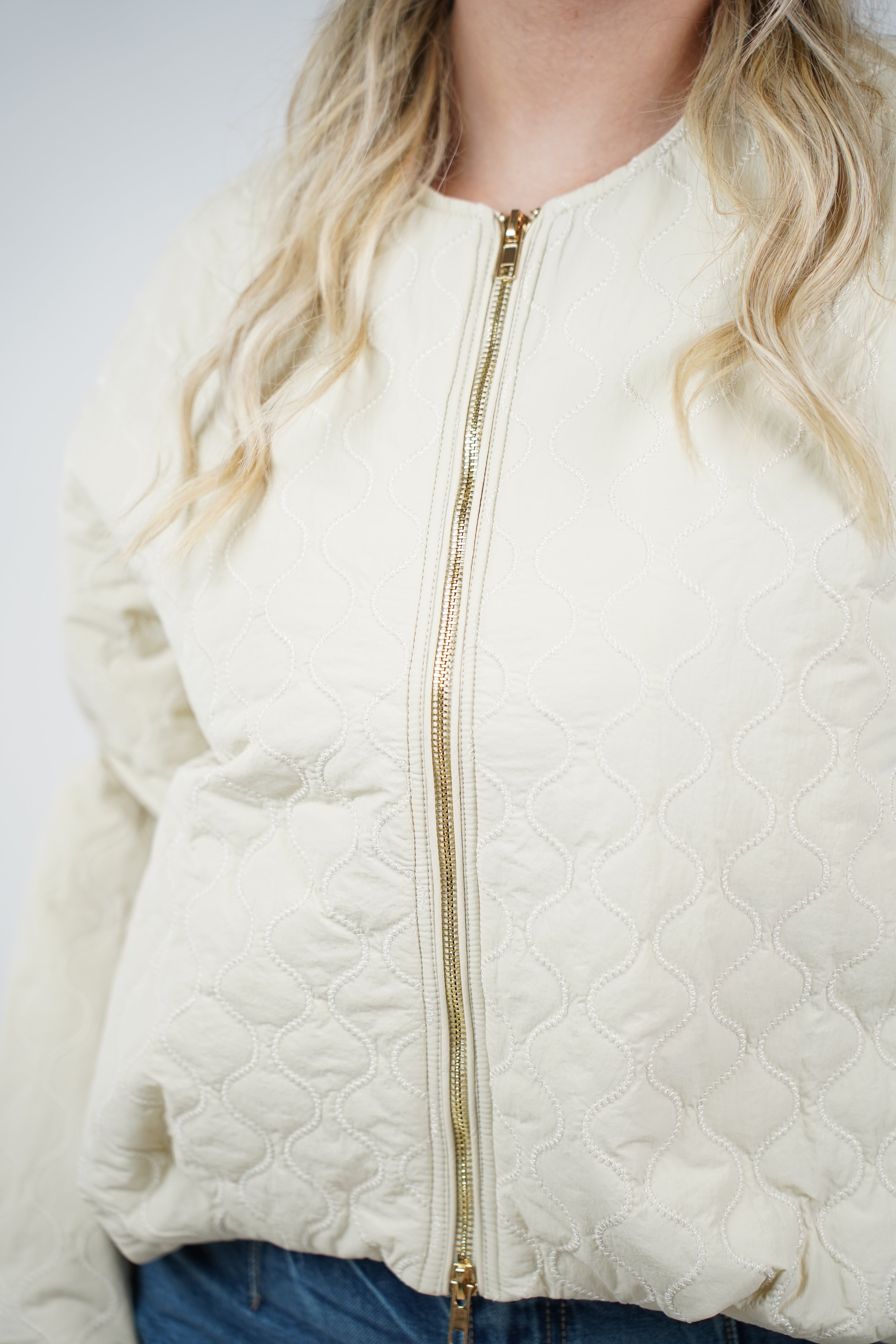 Velira Quilted Jacket – Brown Lightweight Quilted Zip Jacket