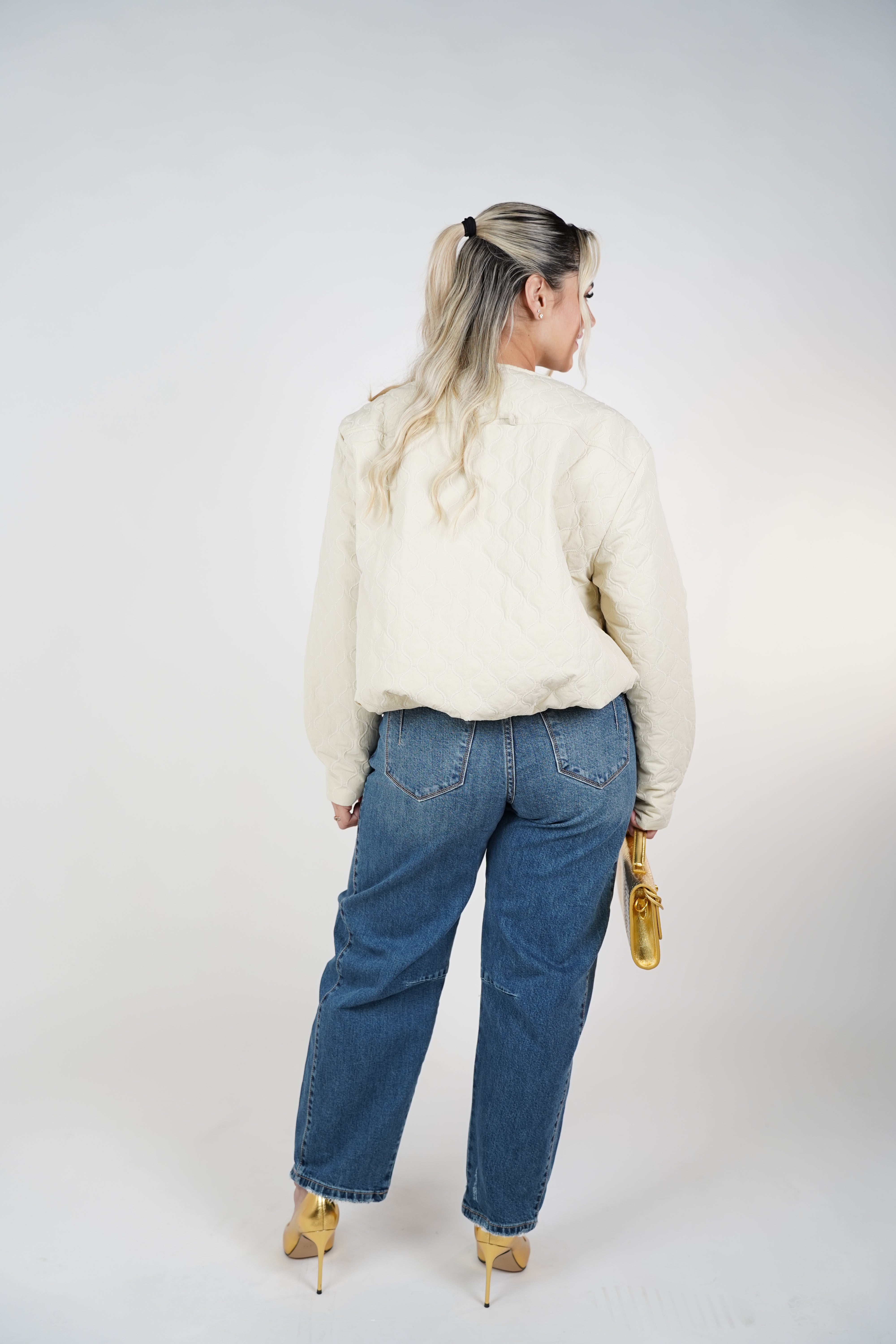 Velira Quilted Jacket – Brown Lightweight Quilted Zip Jacket