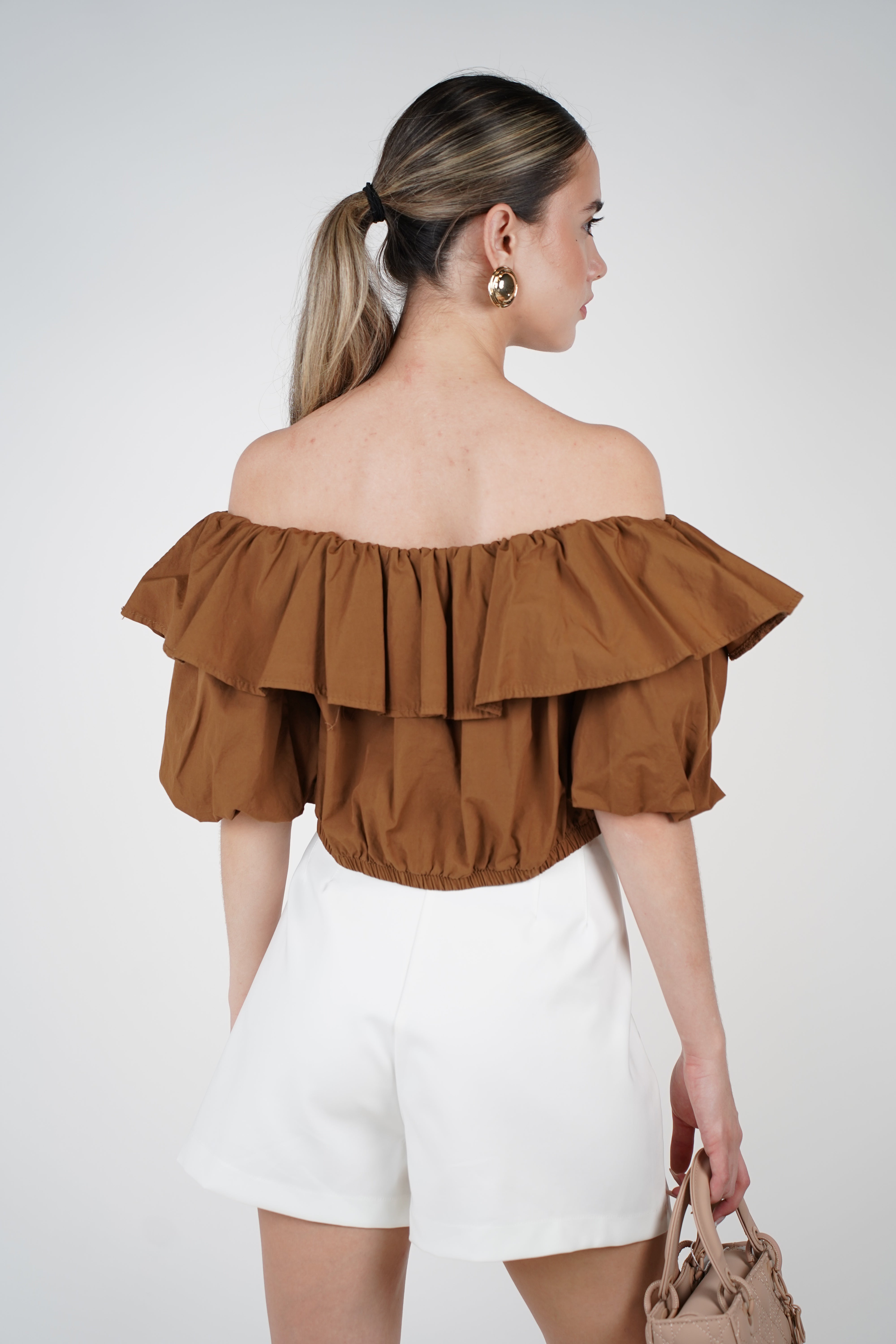 Reva Ruffle Top – Flirty Off-Shoulder Charm in Multiple Colors