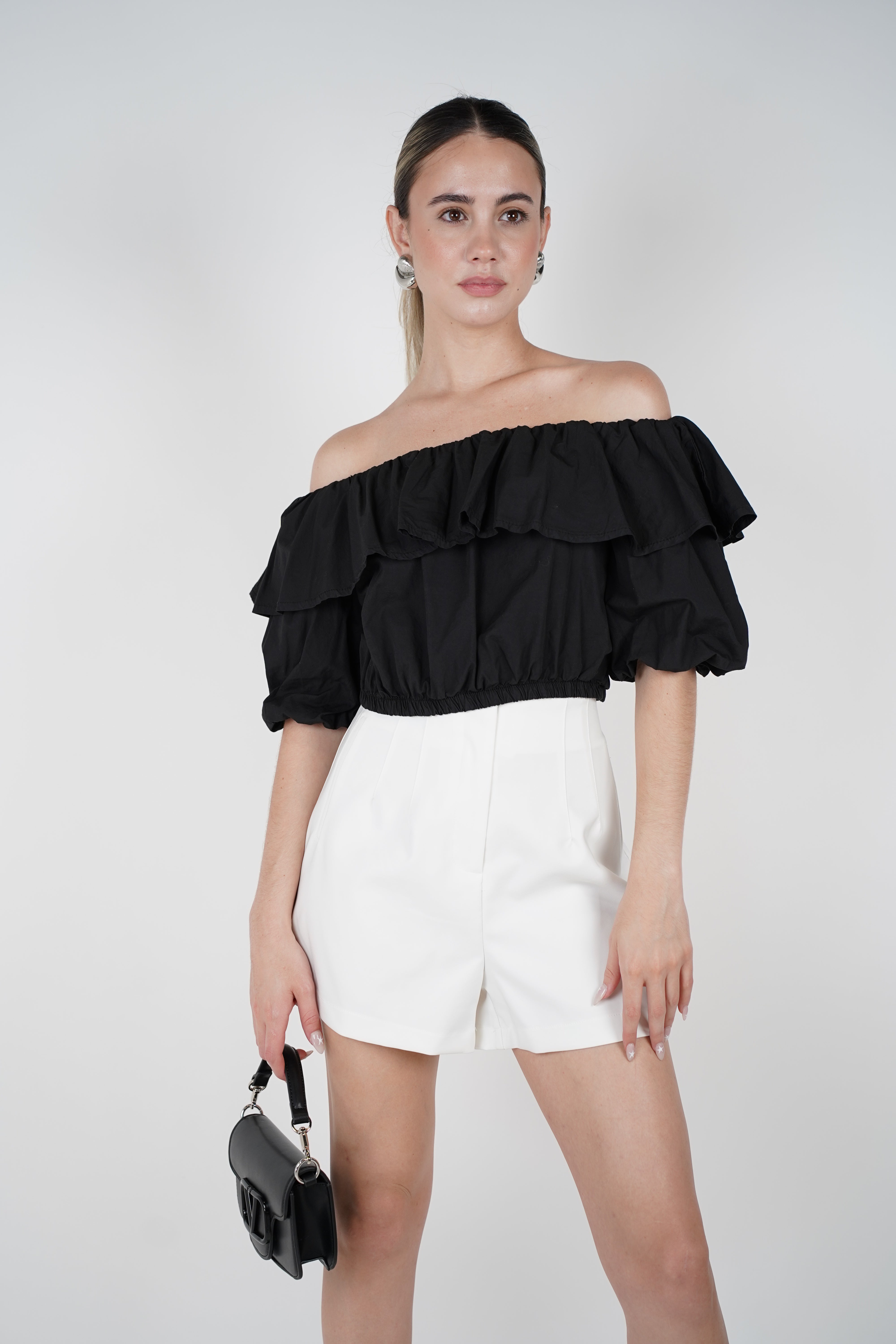 Reva Ruffle Top – Flirty Off-Shoulder Charm in Multiple Colors