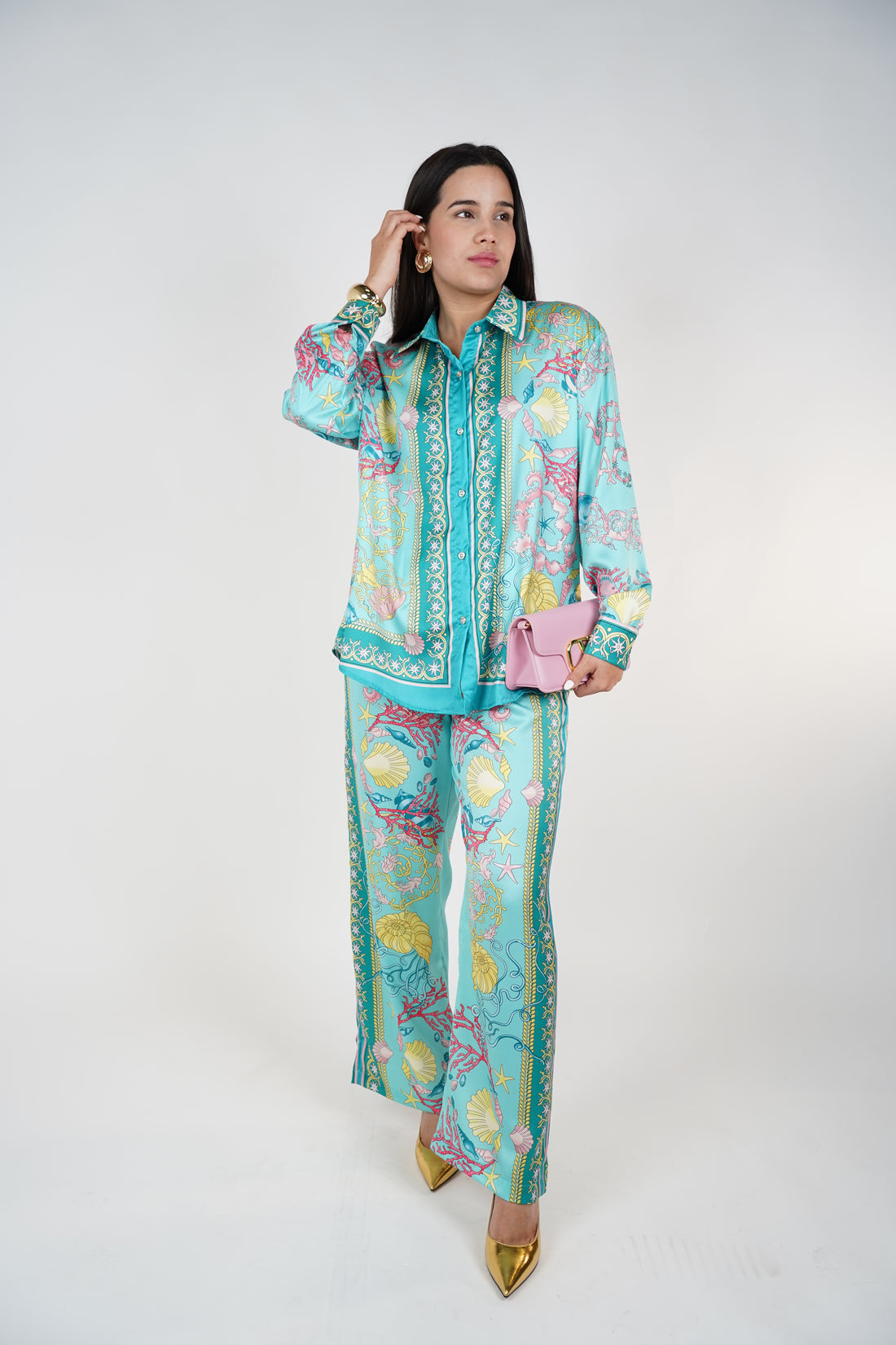 Asha Corals Pants Set