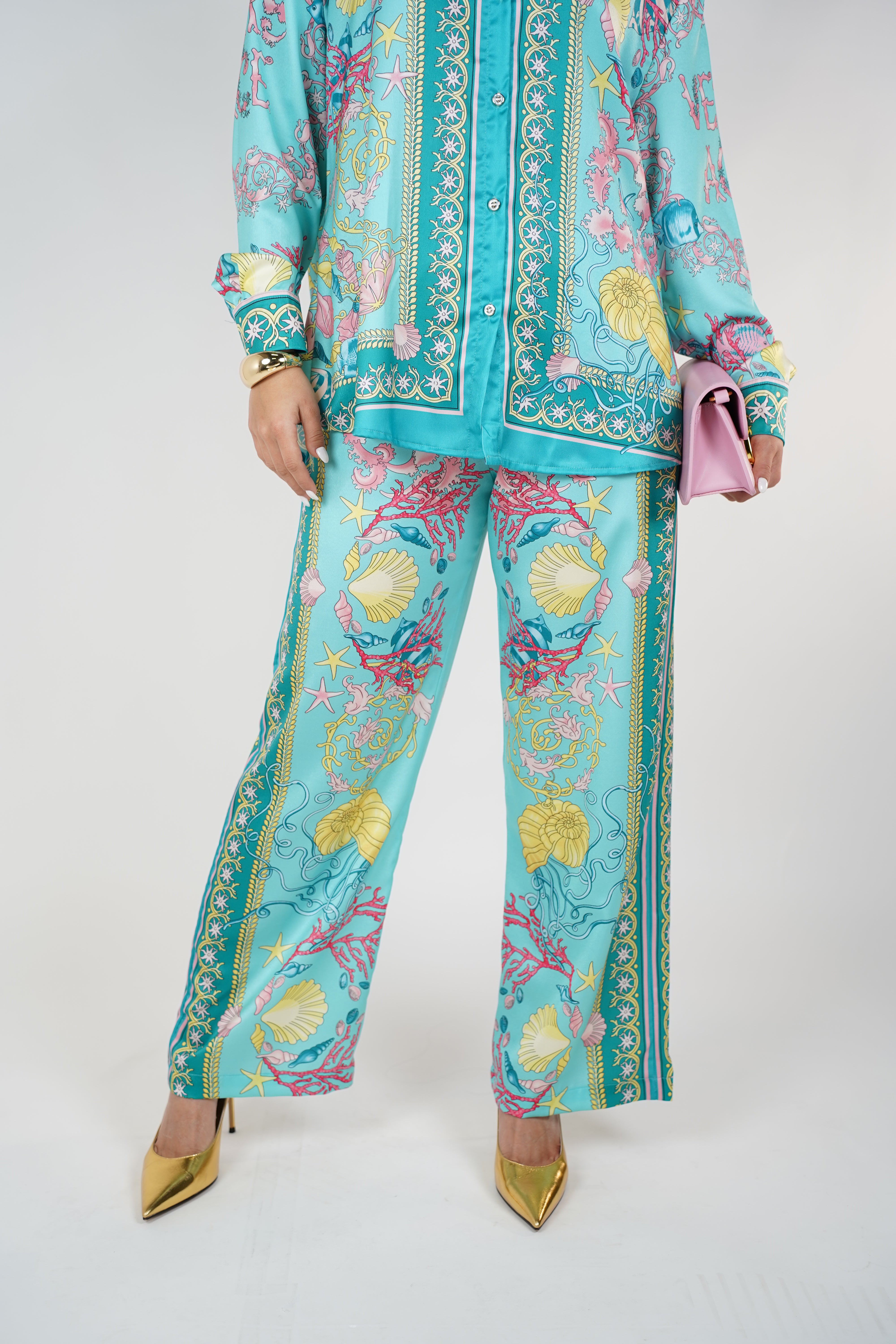 Asha Corals Pants Set