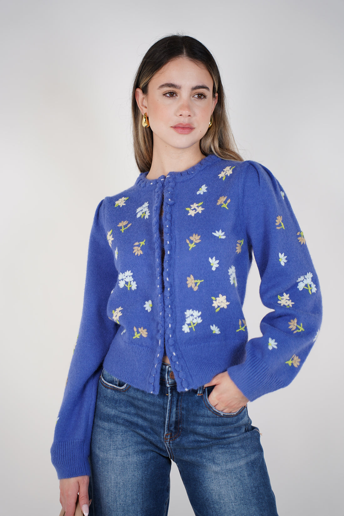 Sylin Floral Sweater – Cozy Charm with a Touch of Whimsy