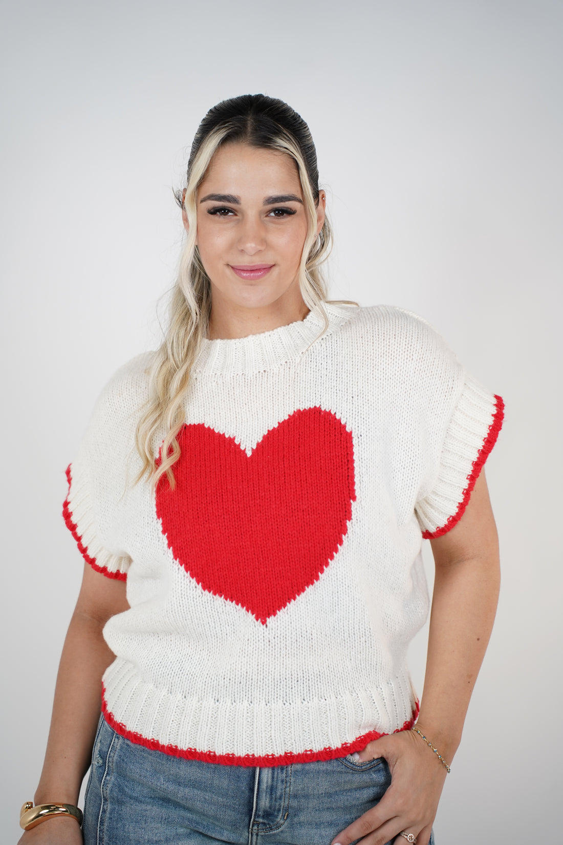 Kori Oversized Heart Sweater Vest