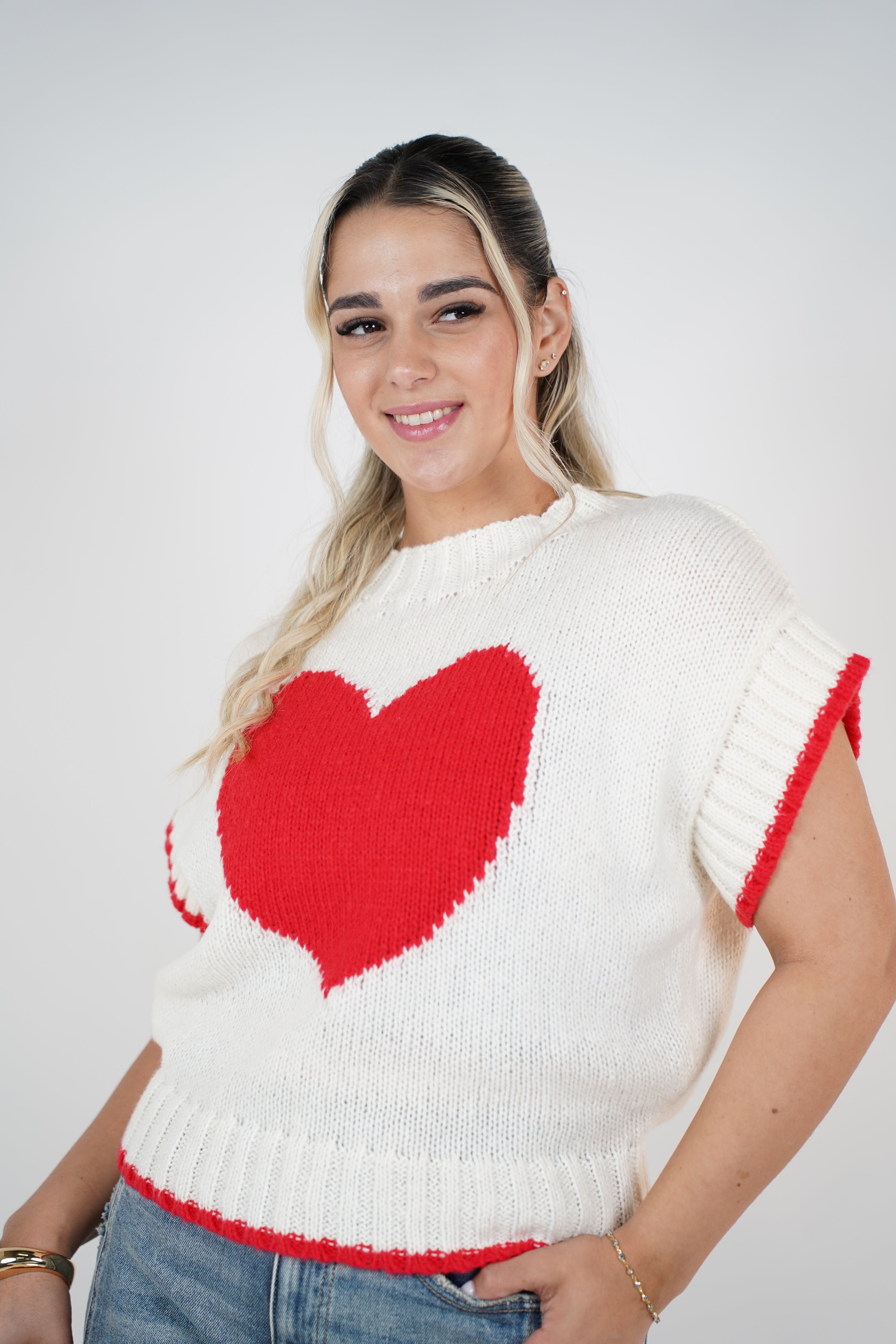 Kori Oversized Heart Sweater Vest