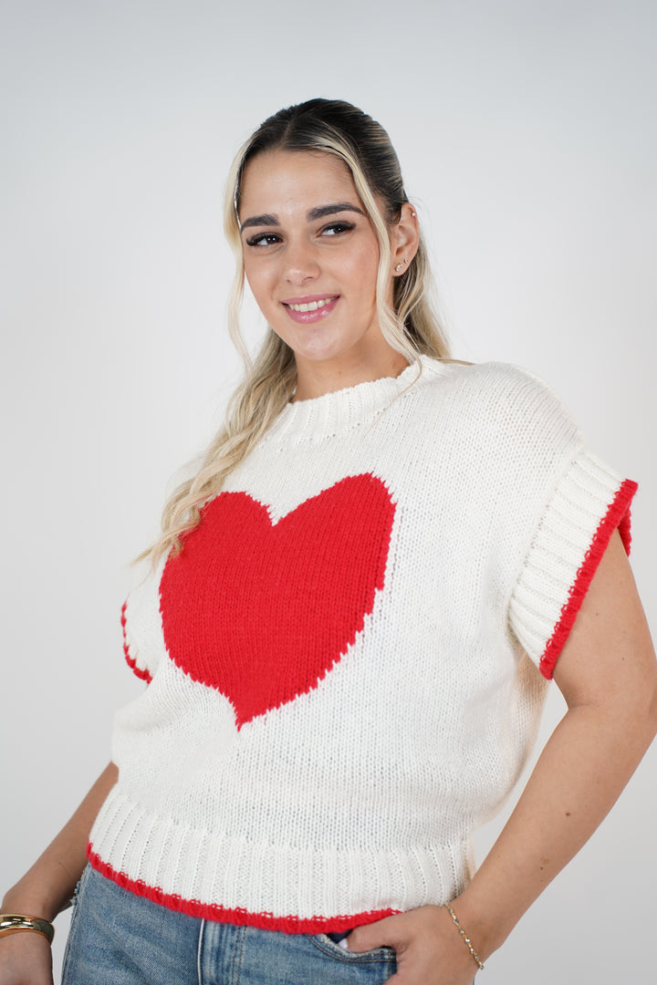 Kori Oversized Heart Sweater Vest